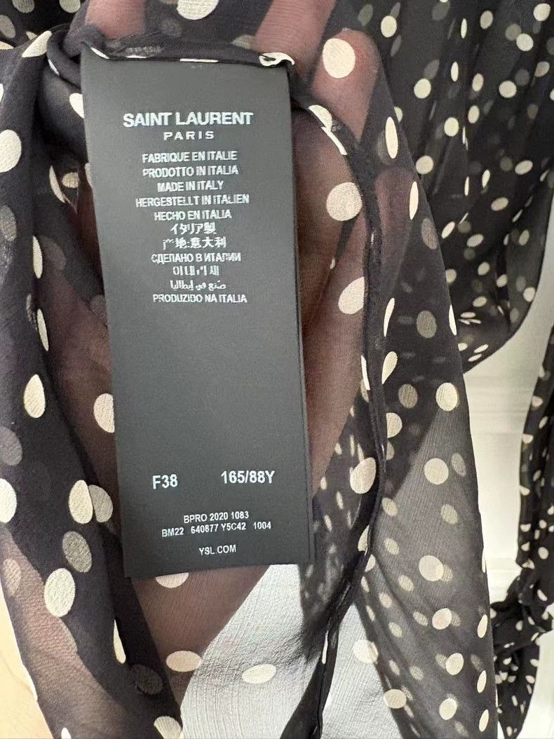 Saint Laurent Paris saint Laurent parisFloral Bow Tie Mulberry Silk French Pol Size XS / US 0-2 / IT 36-38 - 4 Thumbnail