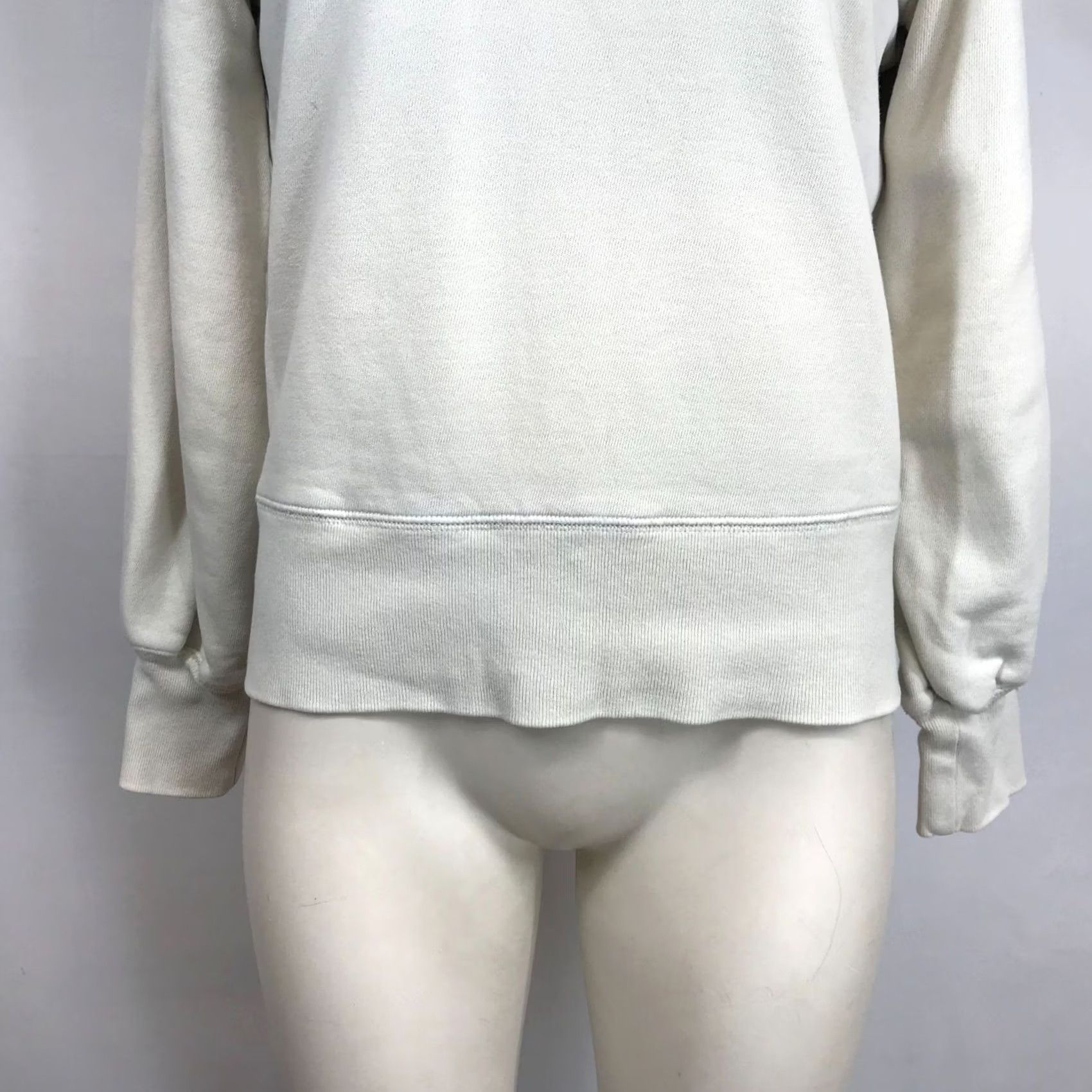 Madewell MADEWELL RIVET & THREAD WOMEN'S XS IVORY LONG SLEEVE CREW NECK SWEATSHIRT Size XS / US 0-2 / IT 36-38 - 3 Thumbnail