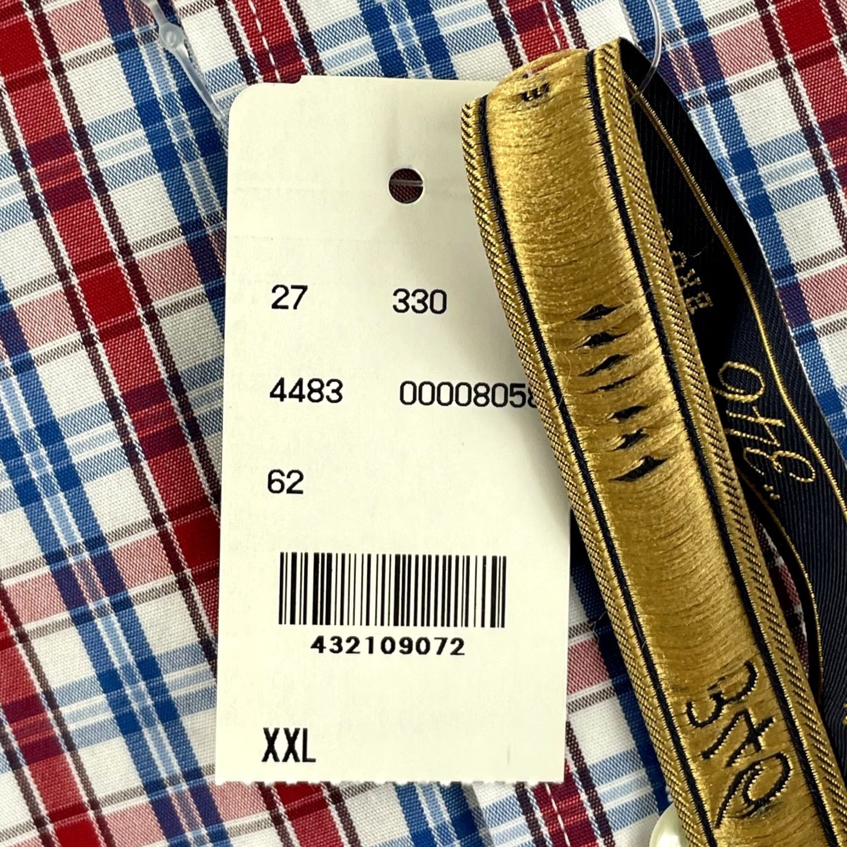 Brooks Brothers Brooks Brothers Shirt Men 2XL Red Blue White Plaid Non Iron Long Sleeve NWT Size US XXL / EU 58 / 5 - 4 Thumbnail