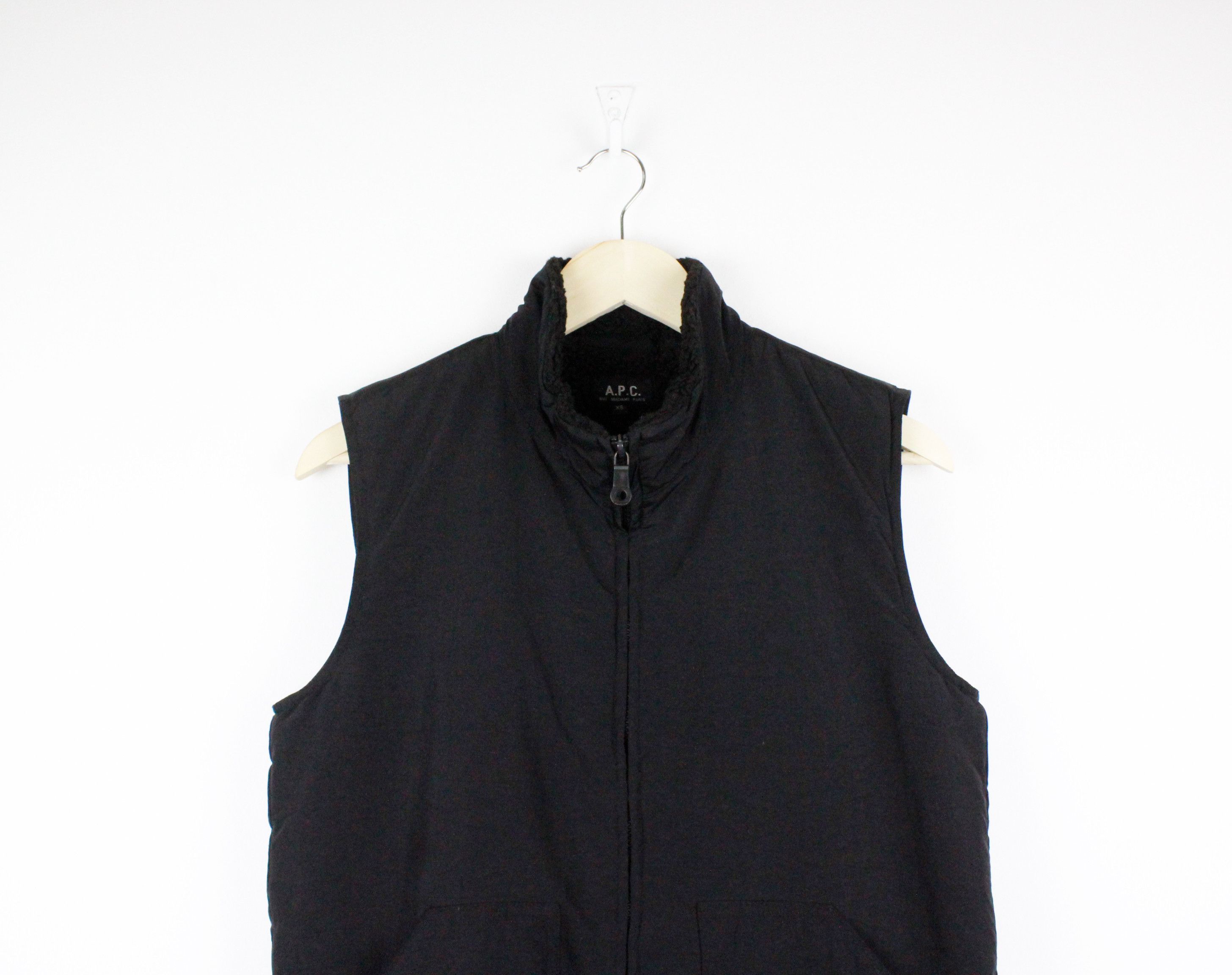 A.P.C. A.P.C. Black Nylon Fleece Lining Zip Vest XS Size US XS / EU 42 / 0 - 2 Thumbnail