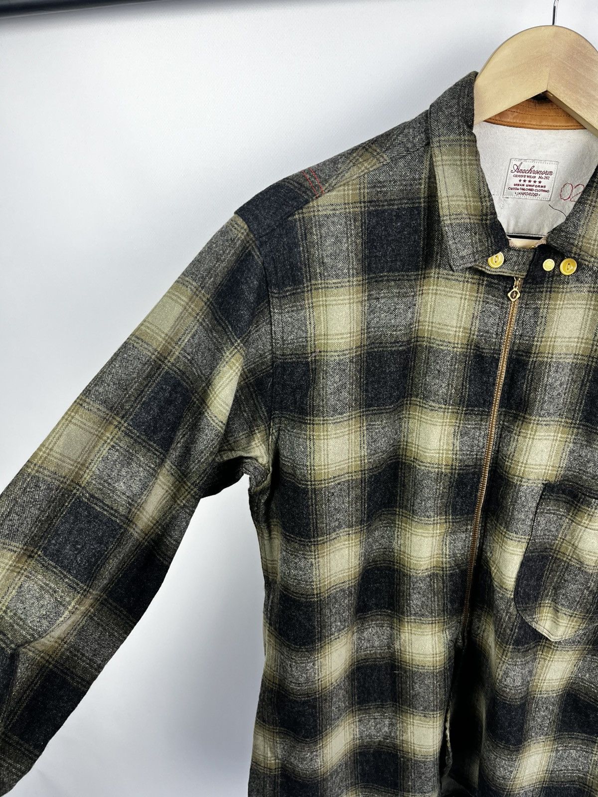 ANACHRONORM ANACHRONORM flannel leather shirt size m made japan Size US M / EU 48-50 / 2 - 8 Thumbnail