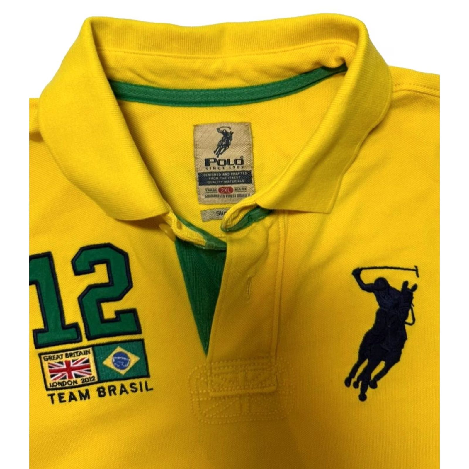 Polo Ralph Lauren Polo Ralph Lauren Team Brazil Yellow Shirt Mens XXL Size US XXL / EU 58 / 5 - 5 Thumbnail