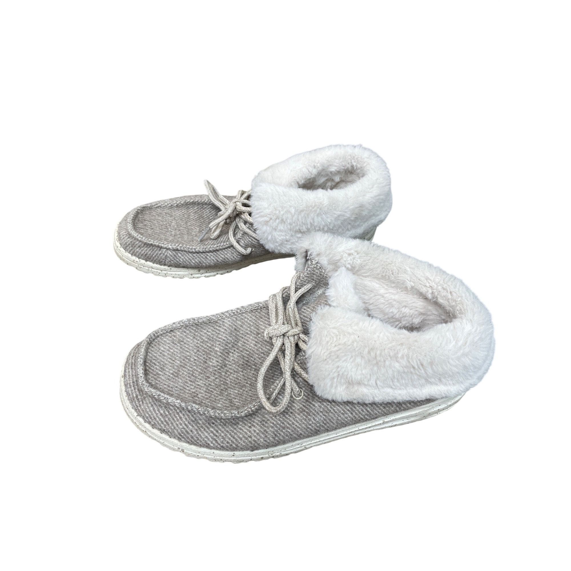 Other Hey Dude Britt womans gray beige faux fur lined bootie sz 8/ Size US 8 / IT 38 - 4 Thumbnail