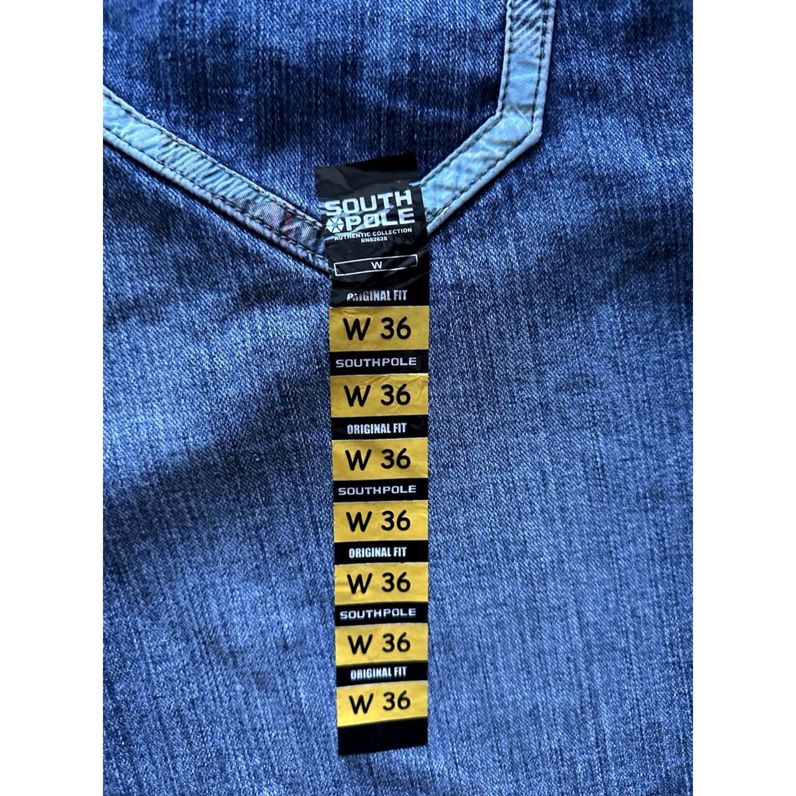 Southpole VINTAGE Southpole Bermuda Shorts Mens 36 Blue Cotton Denim 5-Pocket Relaxed High Rise 90s Hip Hop NWT rare Size US 36 / EU 52 - 3 Thumbnail