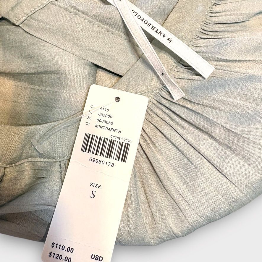 Anthropologie NWT Anthropologie Blouson Sleeve Blouse S Open Back Shirred Size S / US 4 / IT 40 - 7 Thumbnail