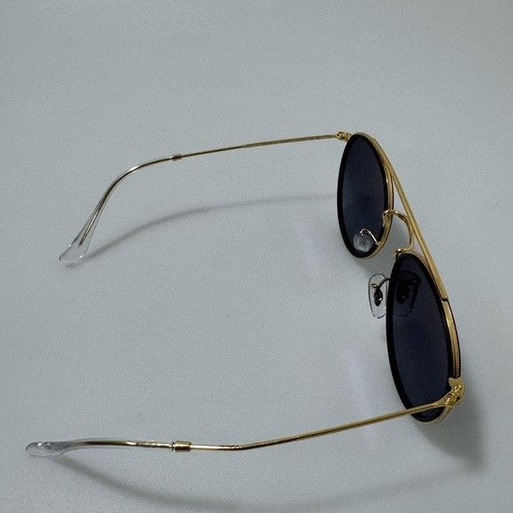 RayBan Ray-Ban RB3647 Double Bridge Sunglasses Black Gold Size ONE SIZE - 4 Thumbnail