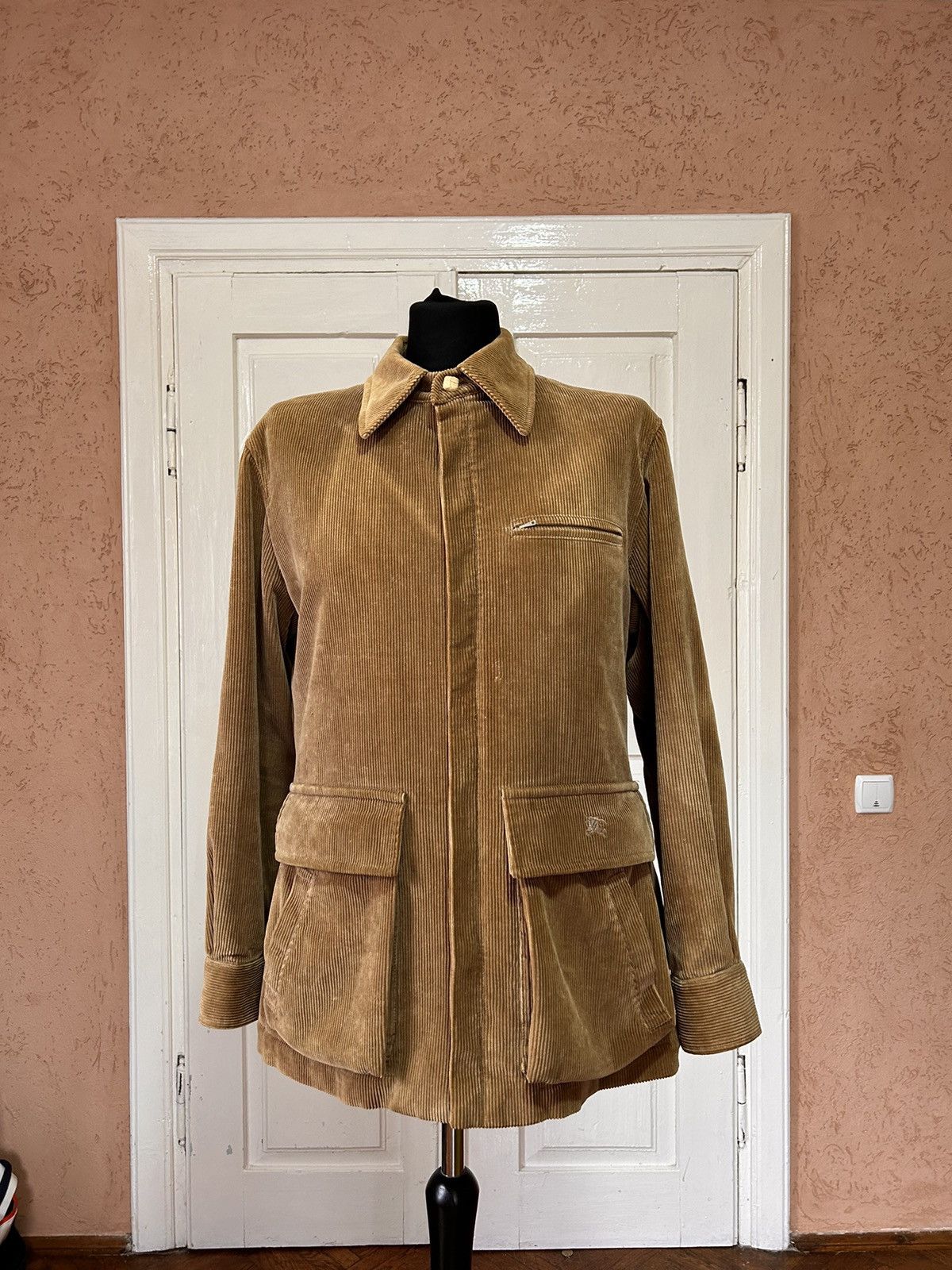 image of Vintage Burberrys Velvet Jacket Size 52 in Brown, Men's