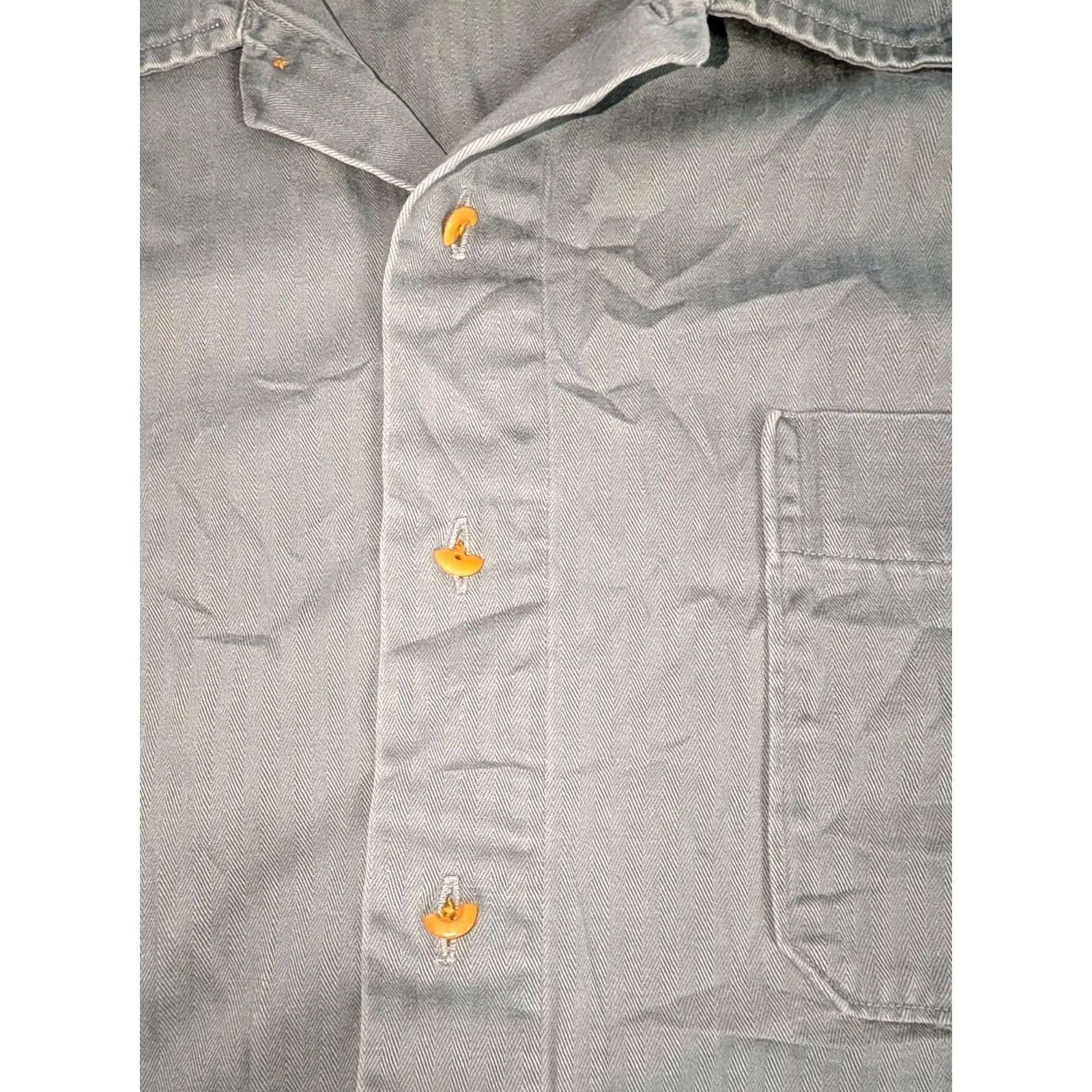 Abercrombie & Fitch VINTAGE Abercrombie & Fitch Shirt Men’s Size LG Button Up Casual Workwear 80s Gray Cotton Polyester Heavyweight Size US L / EU 52-54 / 3 - 3 Thumbnail