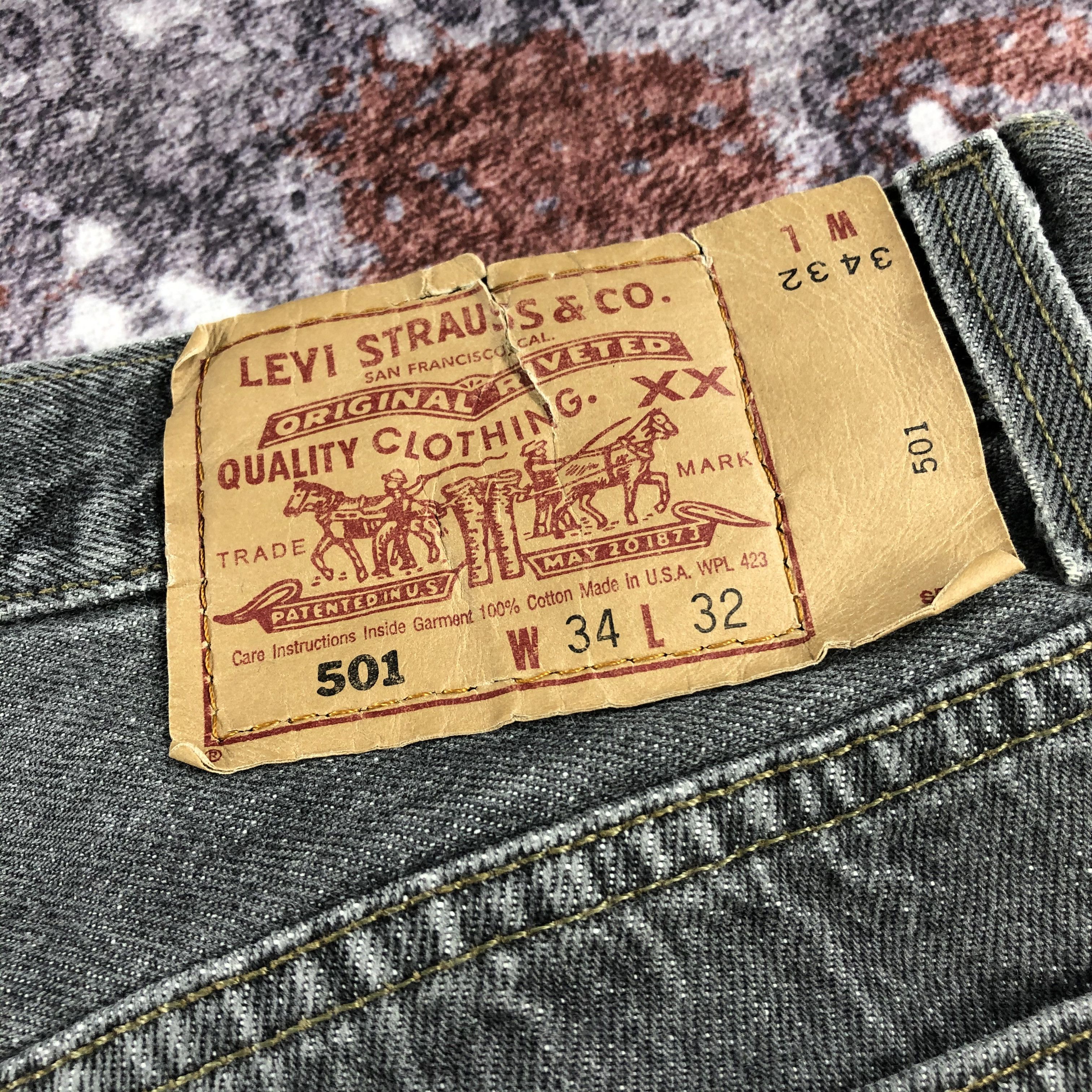Levi's Vintage 90s Levis 501 Faded Black Jeans-JM2581 Size US 33 - 6 Thumbnail