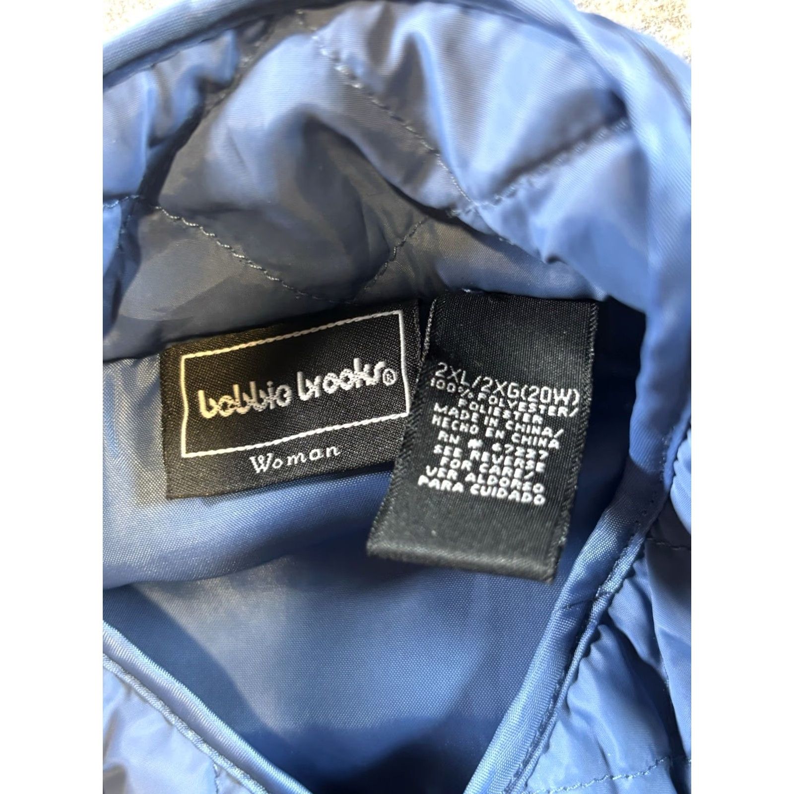 Talbots TALBOTS Vest ZIP Front Quilted Lined Fleece Blue 2XL Women’s Regular Size Sleeveless Classic Front Closure Patchwork? Size XXL / US 16-18 / IT 52-54 - 4 Thumbnail