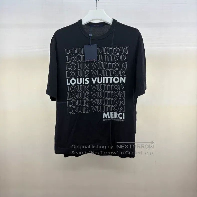 Louis Vuitton Louis Vuitton Bullet screen logo black short sleeve Size US S / EU 44-46 / 1 - 1 Thumbnail