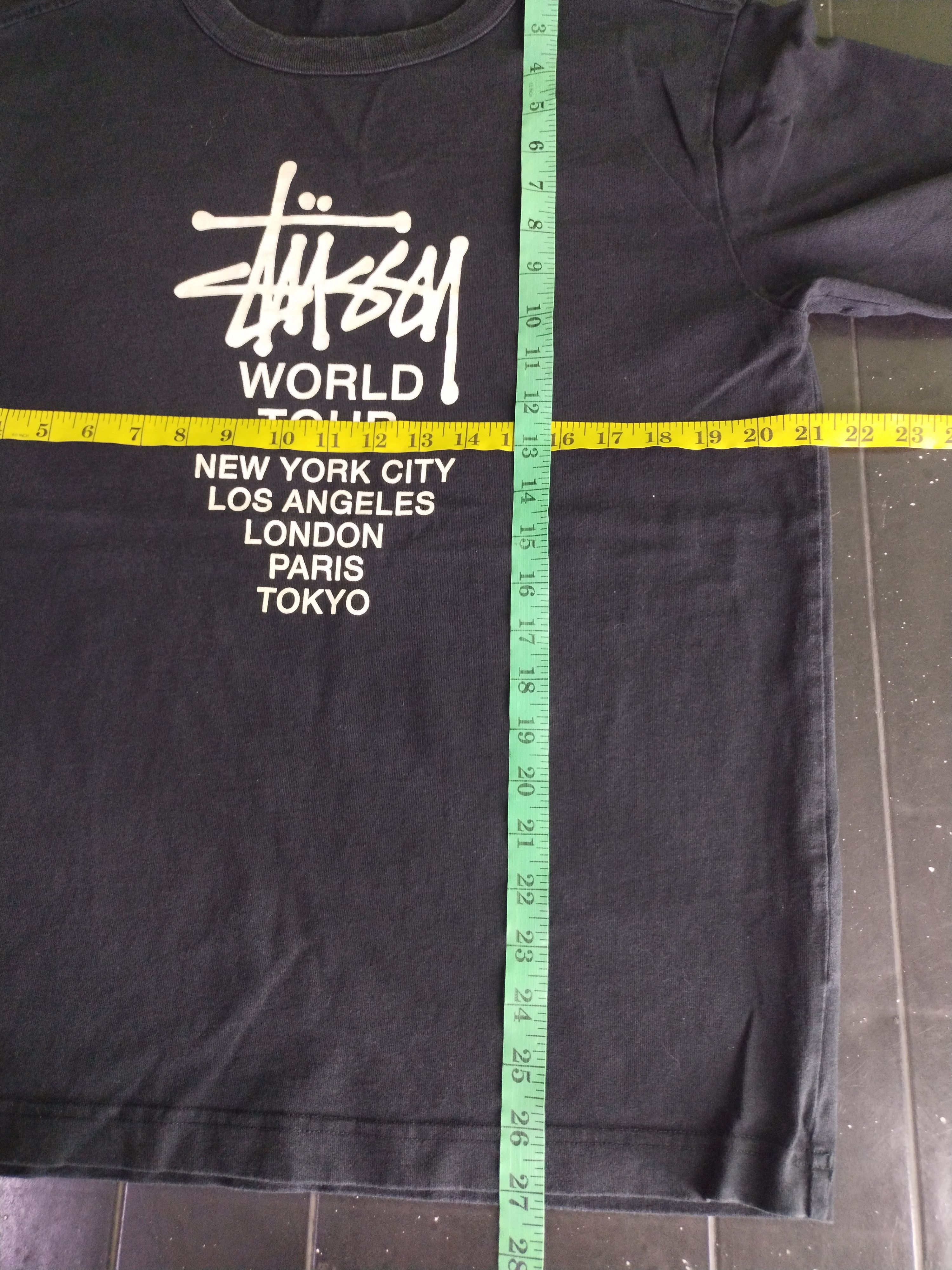 Champion × Stussy Vintage Stussy x Champion World Tour Black Tee Size US M / EU 48-50 / 2 - 7 Thumbnail