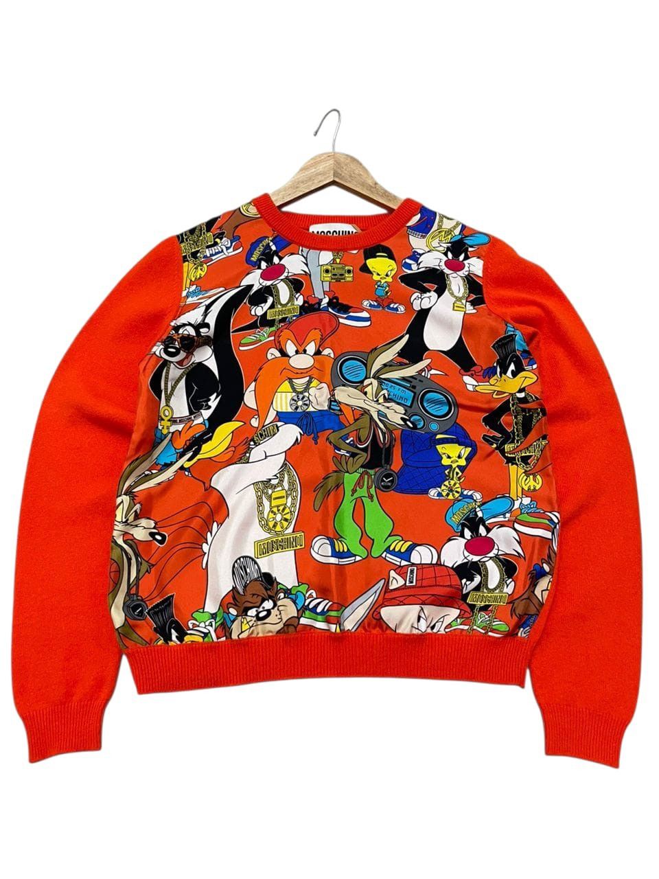 Moschino Moschino x Looney Tunes Silk Print & Wool Slik Knit Size M / US 6-8 / IT 42-44 - 6 Thumbnail