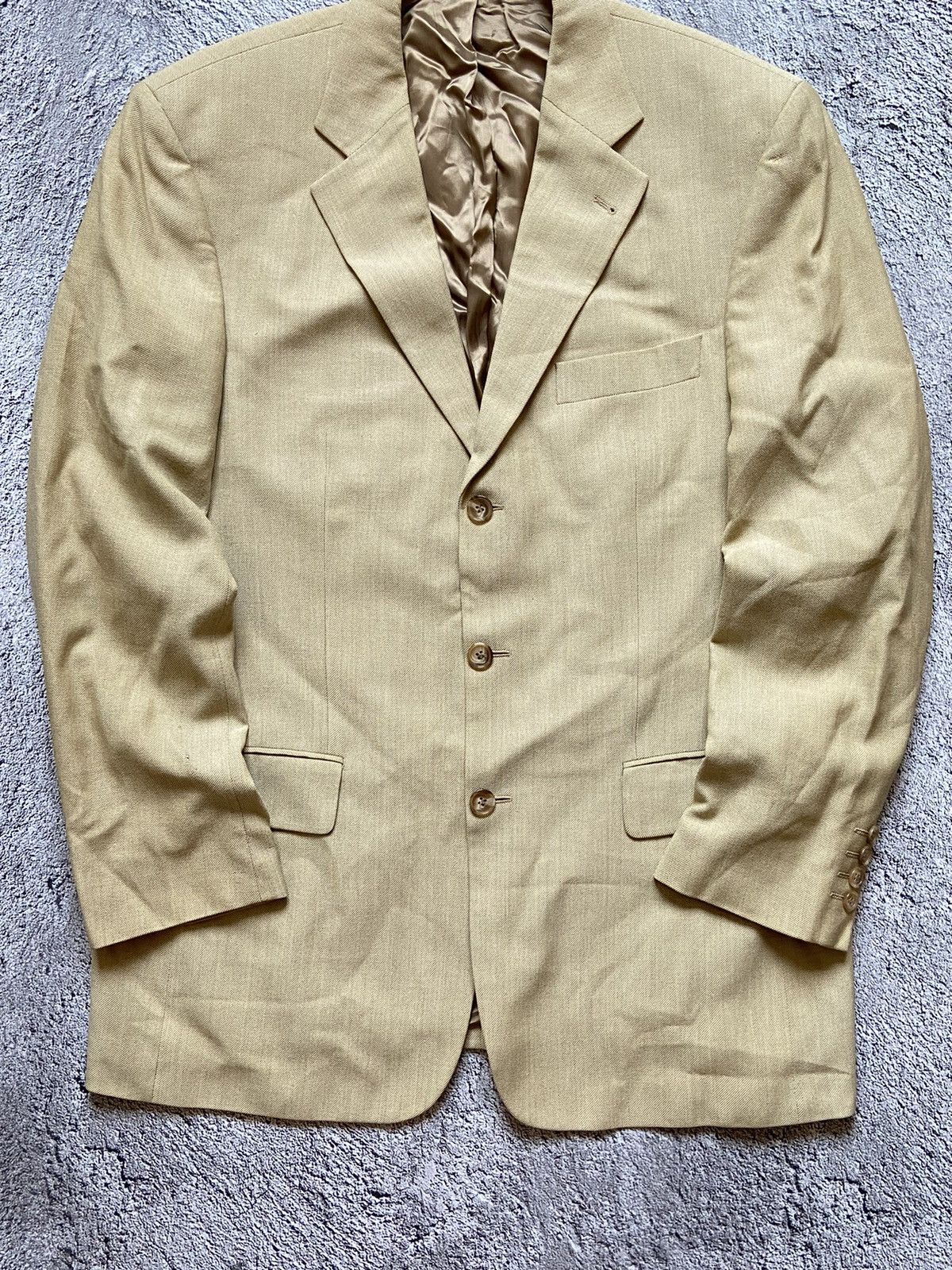 Saint Laurent Paris × Vintage × Yves Saint Laurent Vintage Yves Saint Laurent Distressed Blazer YSL Size 52R - 4 Thumbnail
