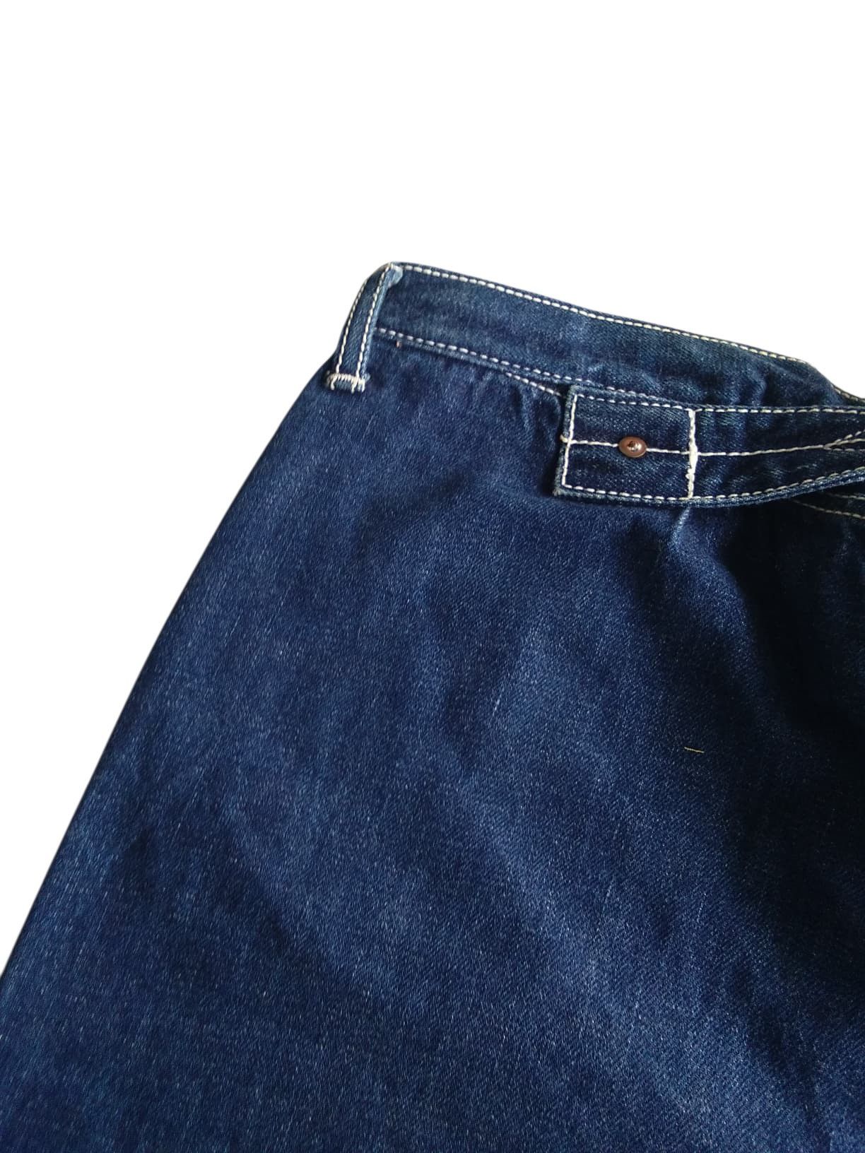 Japanese Brand RARE💥BURGLAR SELVEDGE BUCKLE BACK JAPANESE DENIM Size US 31 - 16 Thumbnail