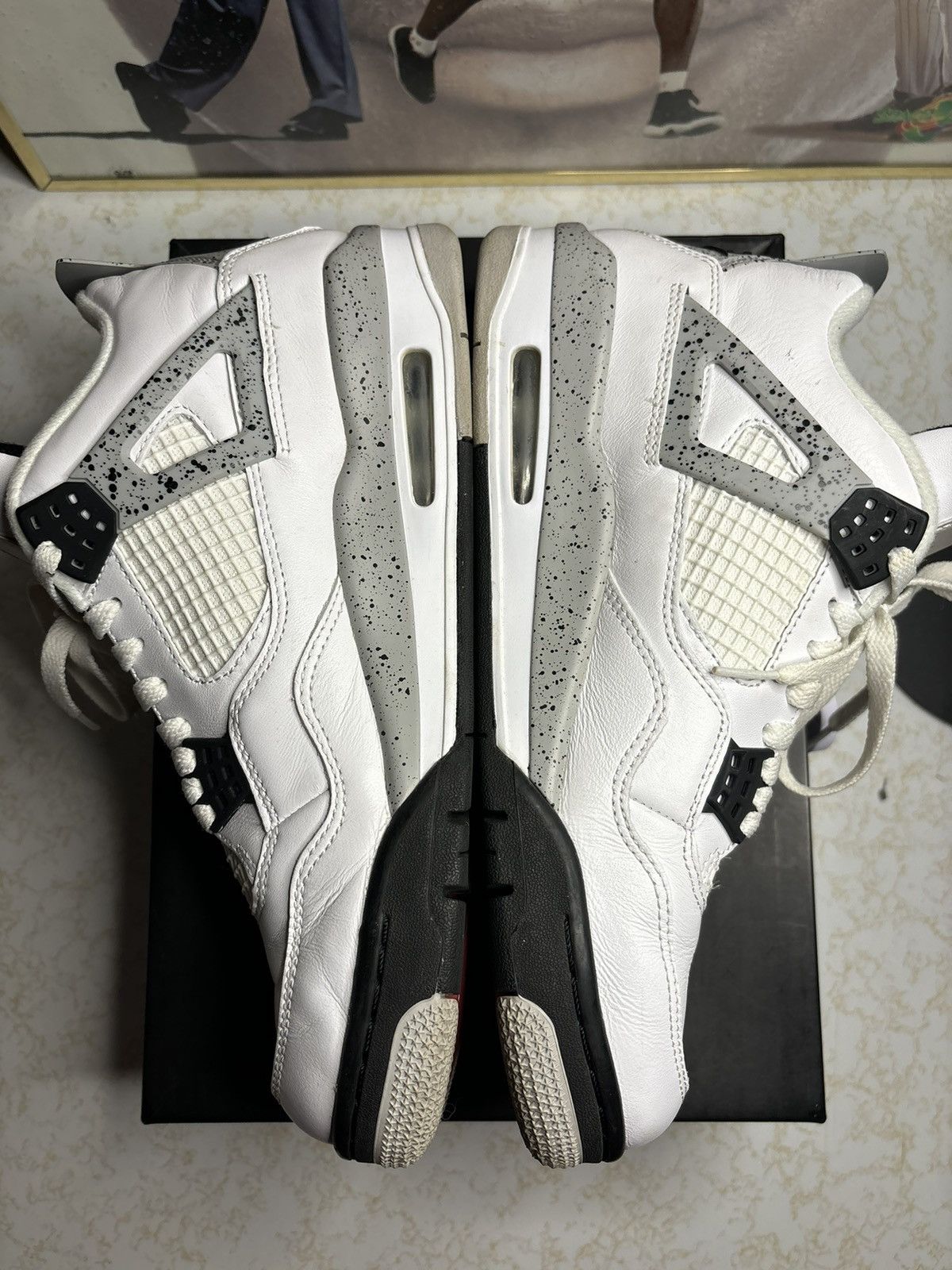 Jordan Brand Air Jordan 4 Retro OG 2016 White Cement 2016 Size US 10 / EU 43 - 3 Thumbnail