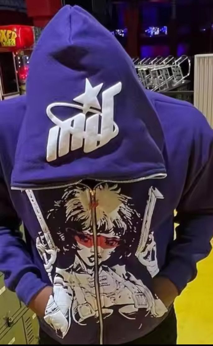 Japanese Brand Vintage Gothic Y2K Gun Killer Girl Hoodies Punk Jacket Size US XL / EU 56 / 4 - 2 Thumbnail