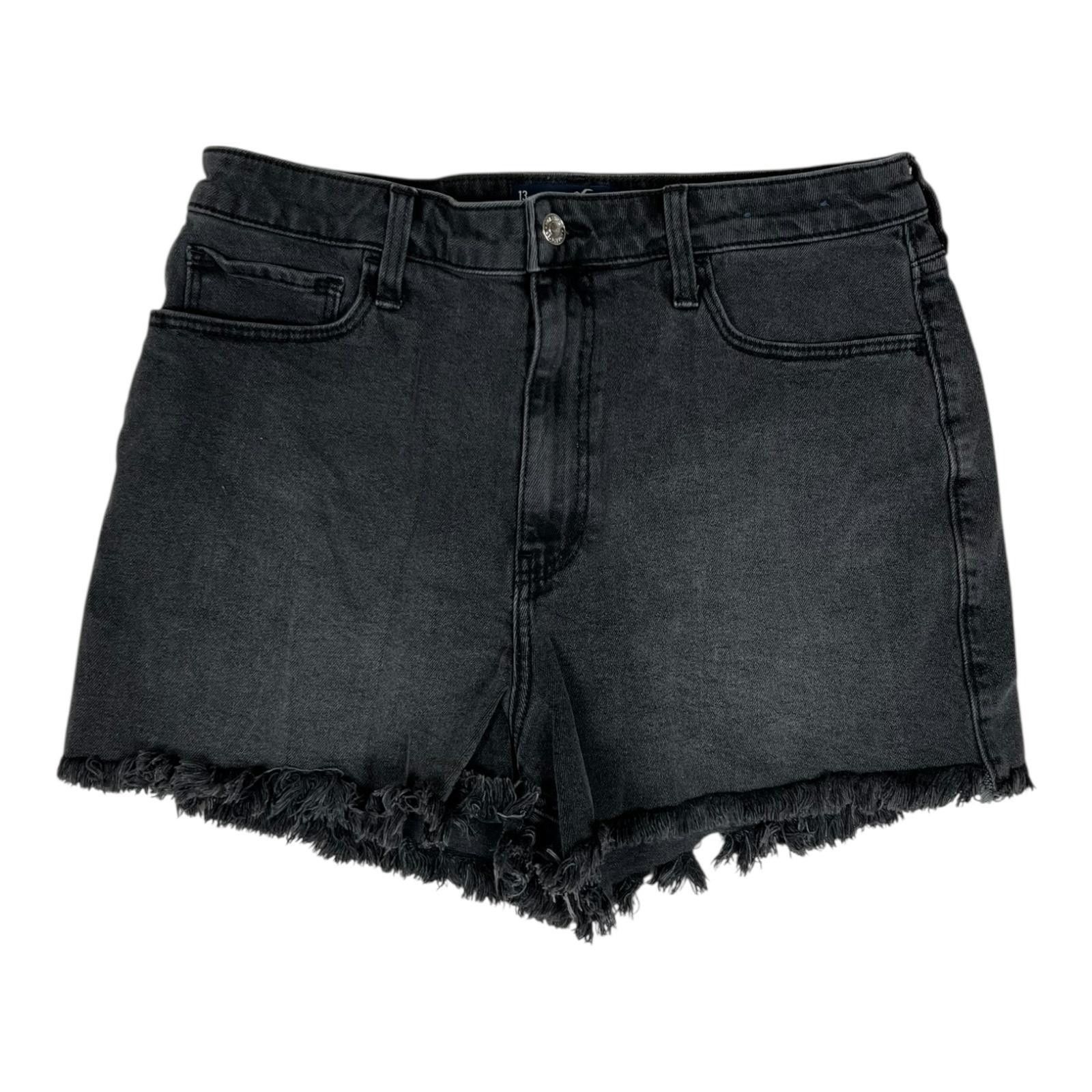 Hollister Hollister Shorts Womens 13 W31 Black High Rise Mom Fringe H Size 31" - 1 Thumbnail