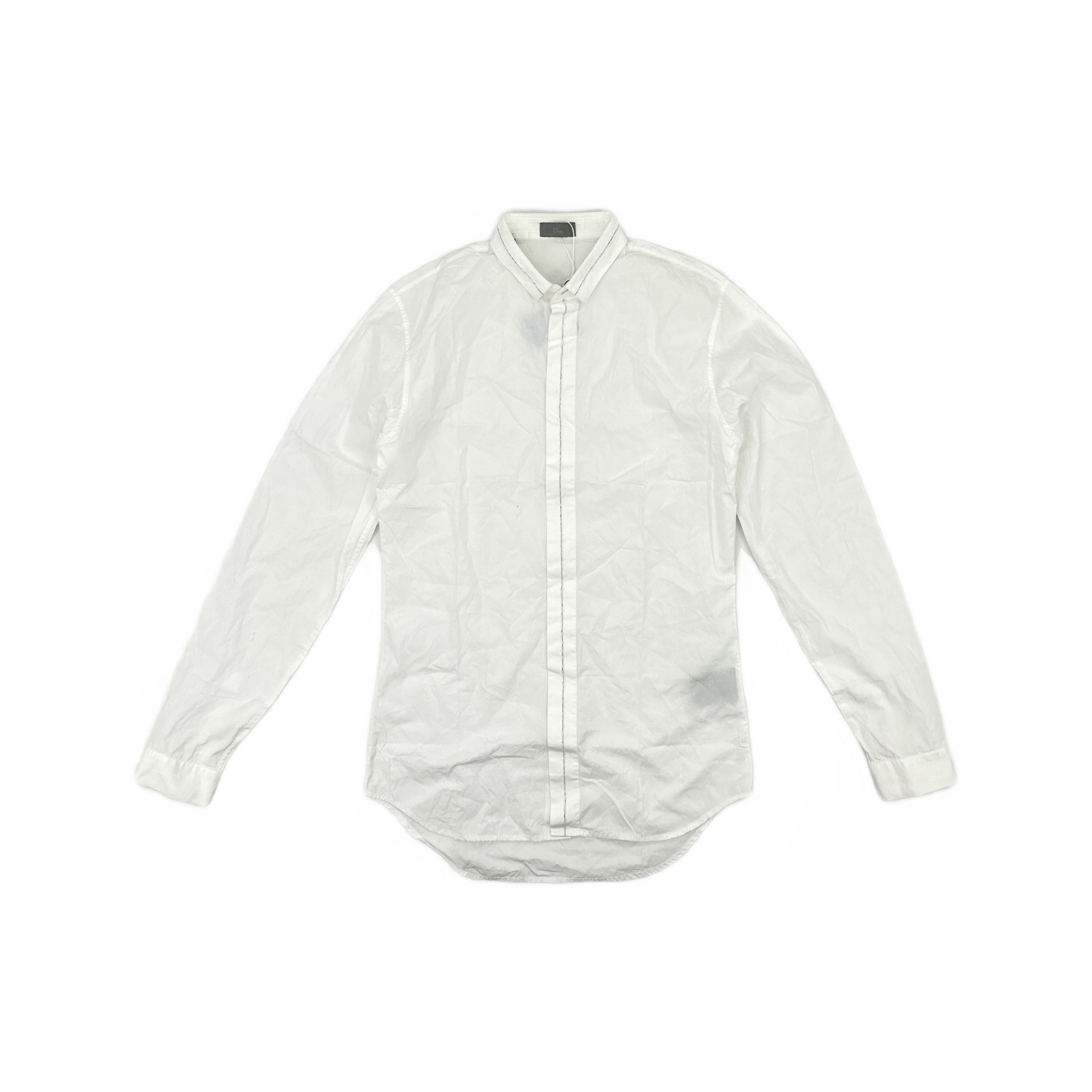 Dior Dior Deconstructed Stitch Shirt White Size 37 Size US S / EU 44-46 / 1 - 1 Thumbnail