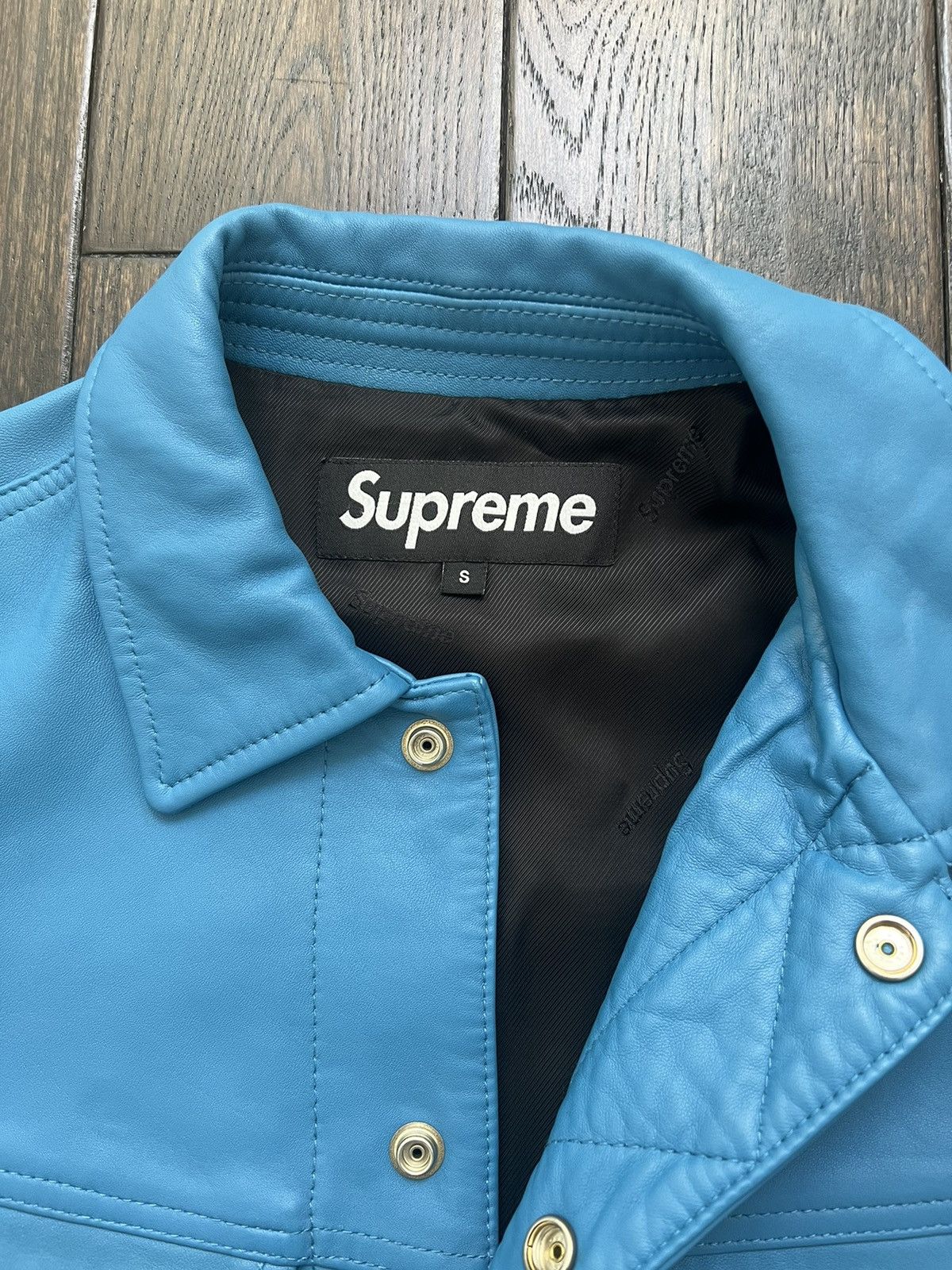 Supreme Supreme FW18 Leather Trucker Jacket Size US S / EU 44-46 / 1 - 3 Thumbnail