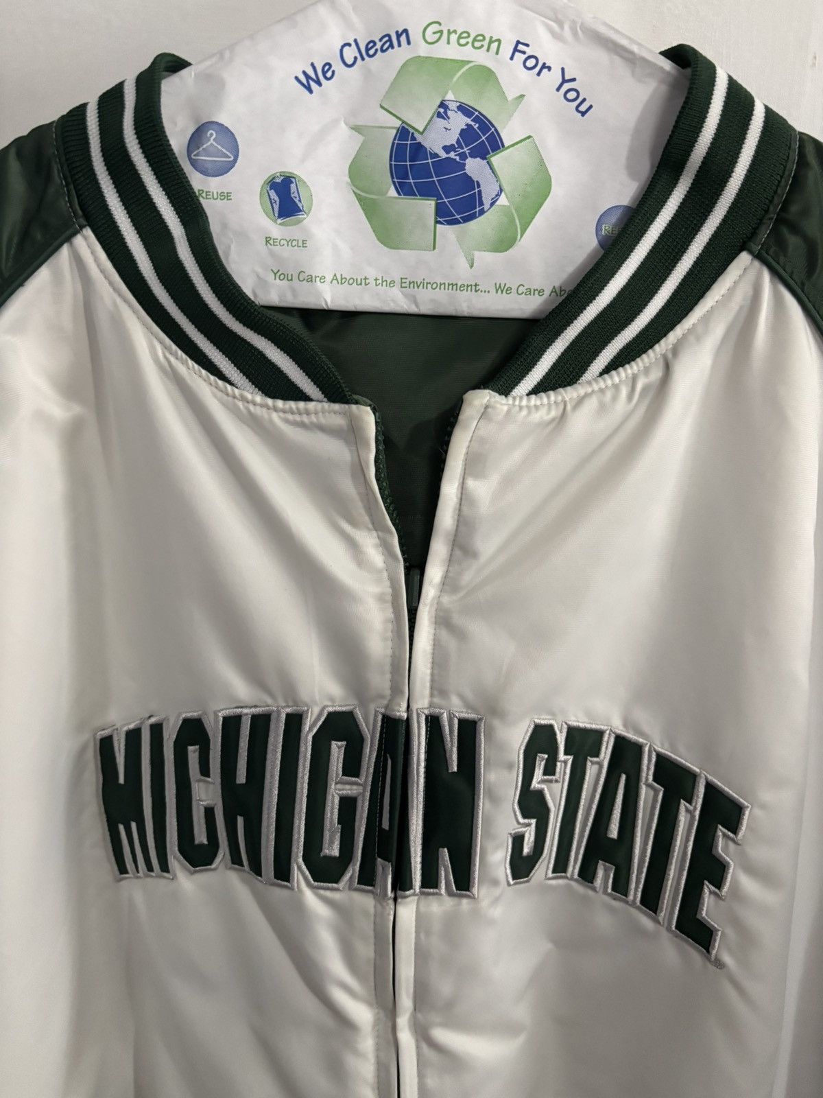 Starter Michigan State 90s Era Vintage Reversible Bomber Jacket XXL Size US XXL / EU 58 / 5 - 4 Thumbnail