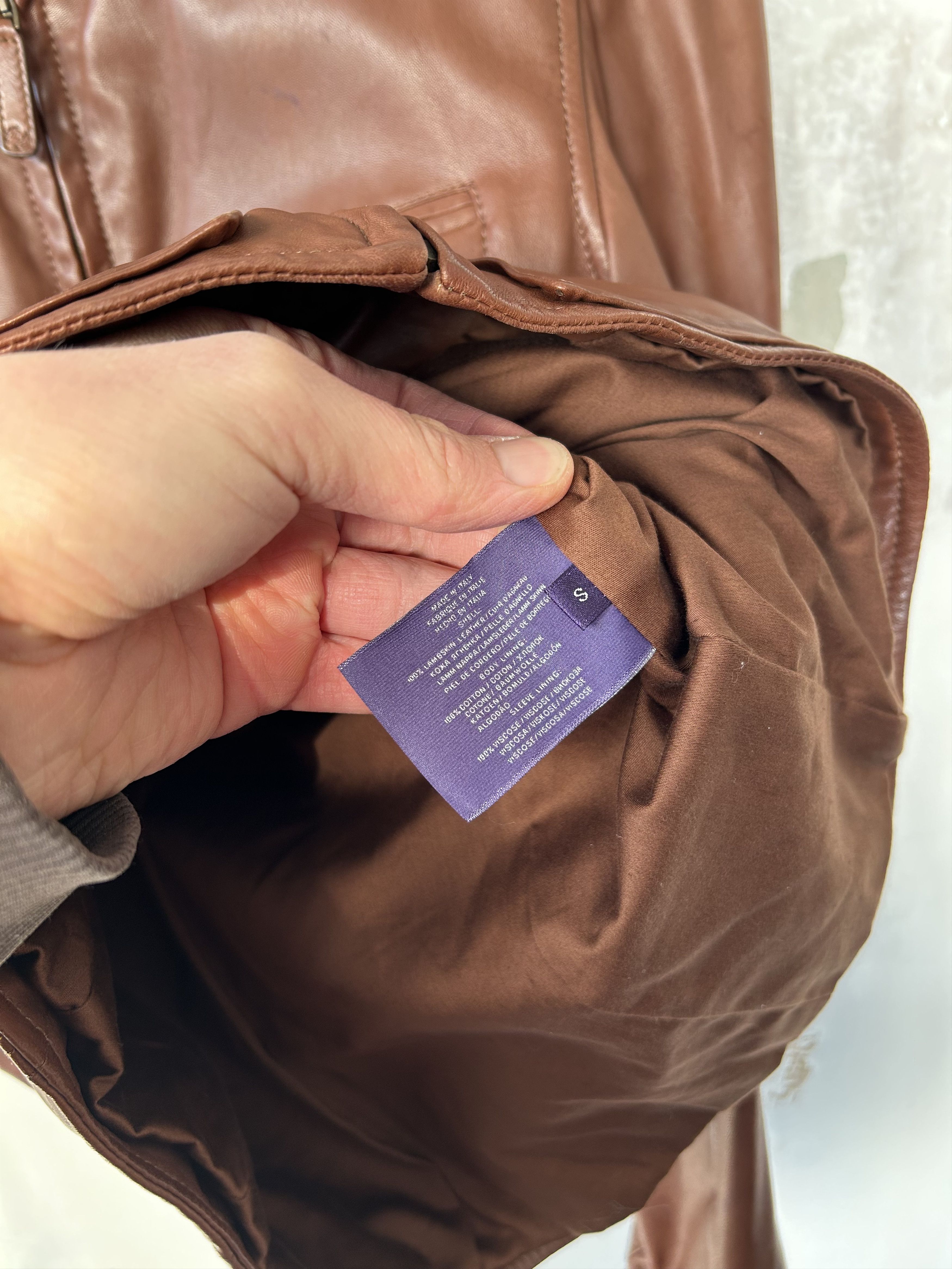 Ralph Lauren Purple Label Ralph Lauren Purple Label Mens Leather Jacket Size US S / EU 44-46 / 1 - 6 Thumbnail