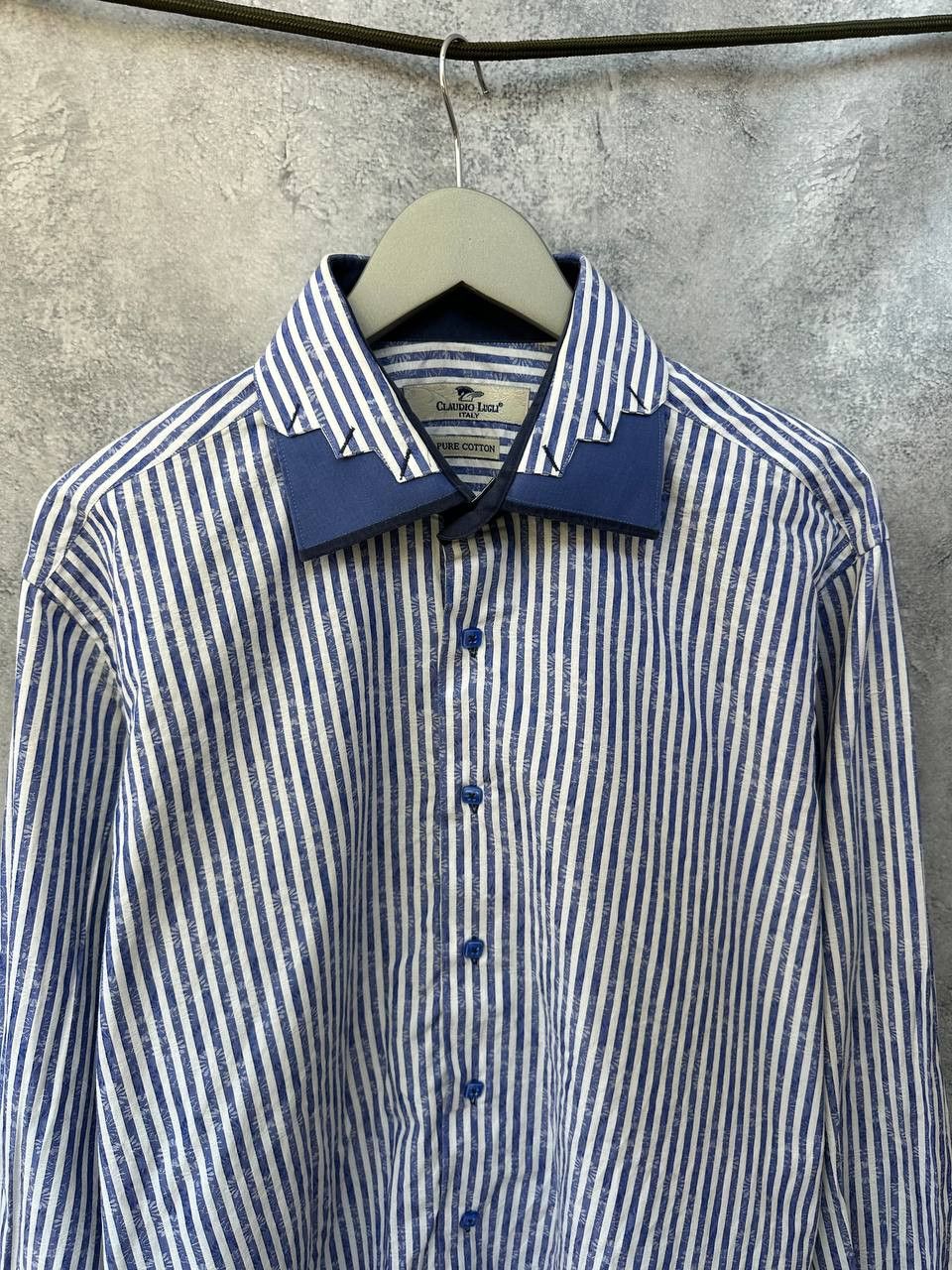 Other Claudio Lugli Italy Striped Floral Art Shirt Button Up Size US XL / EU 56 / 4 - 5 Thumbnail