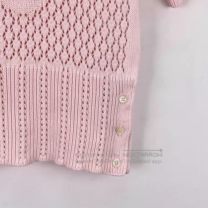 Thom Browne Thom Browne Light Pink Shell Embroidery Cotton Openwork Ro Size XS / US 0-2 / IT 36-38 - 5 Thumbnail