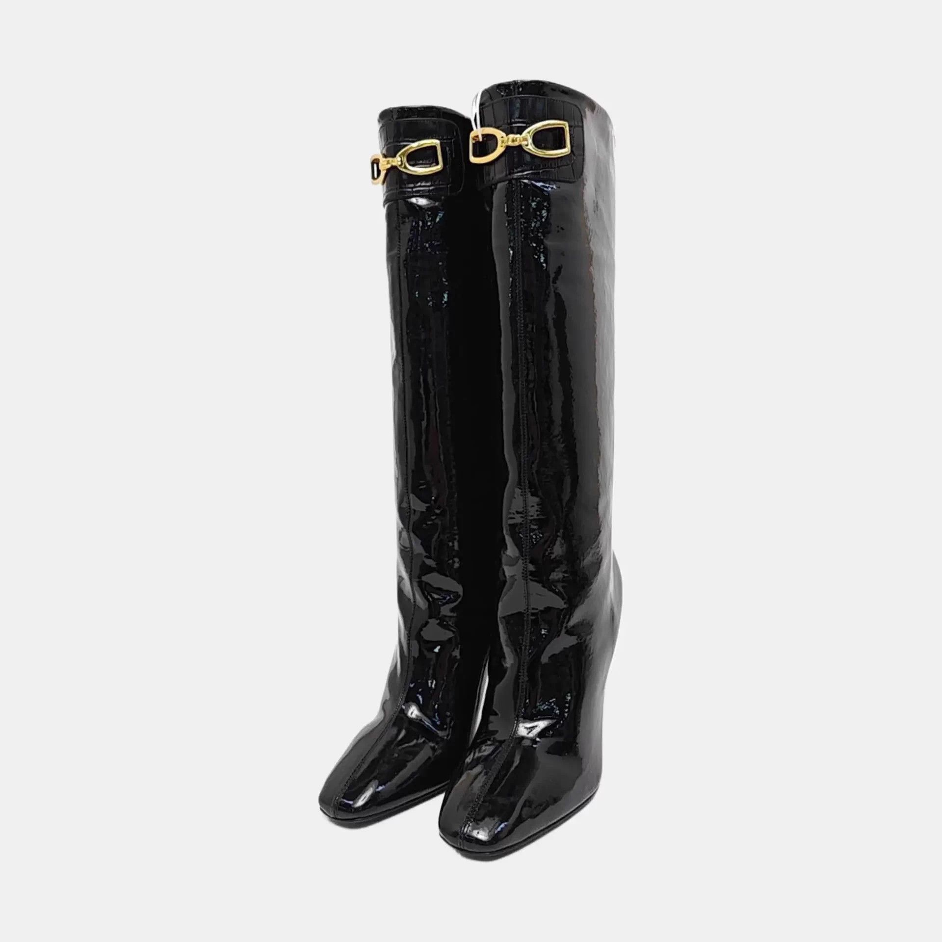 Saint Laurent Paris YSL heel boots 38 Size US 8 / IT 38 - 6 Thumbnail