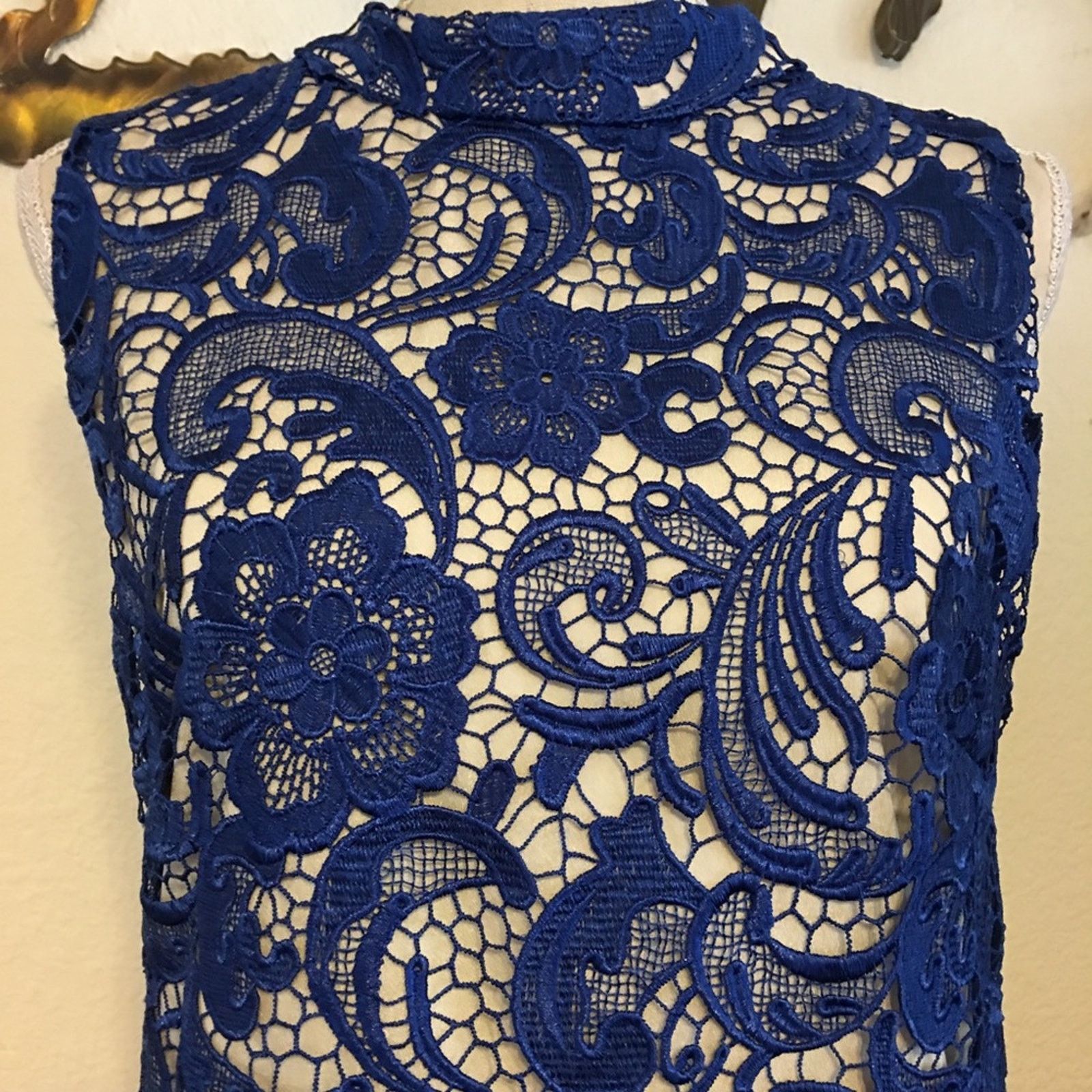 Other Lily.J London royal blue high neck lace dress Size M / US 6-8 / IT 42-44 - 2 Thumbnail