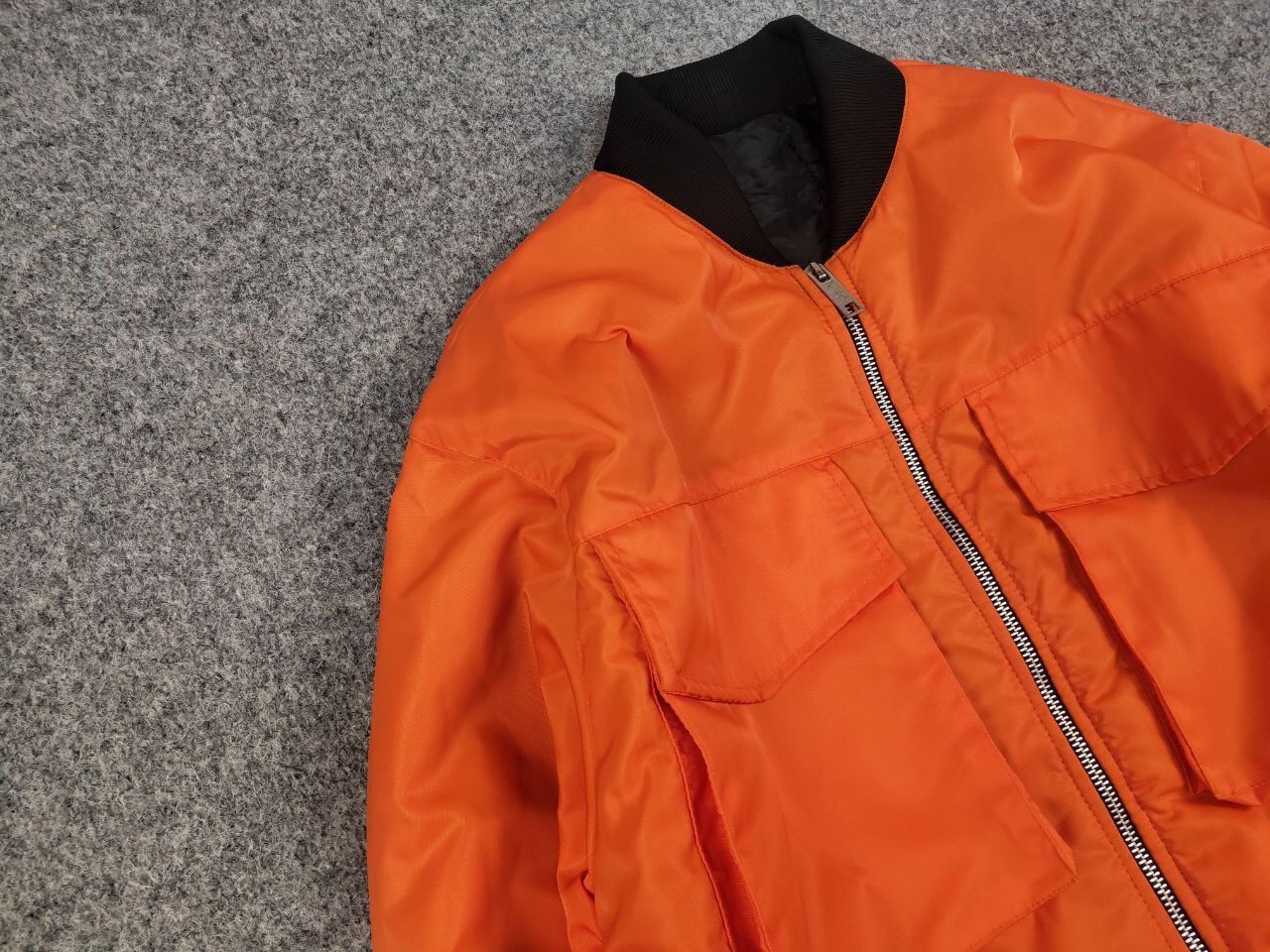 Japanese Brand Vintage Japan Style Orange Pocket Bomber Jacket Y2K Style Size US M / EU 48-50 / 2 - 7 Thumbnail