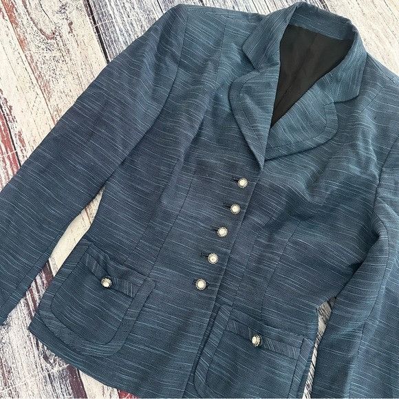 Vintage Vintage Corday of New York Elegant Blue Women's Blazer Size S / US 4 / IT 40 - 3 Thumbnail