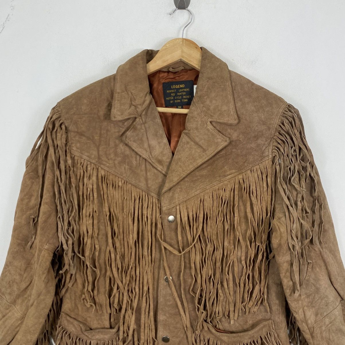 Vintage Legend Vintage 70s Suede Fringe Western Jacket Brown Sz S Size US S / EU 44-46 / 1 - 3 Thumbnail