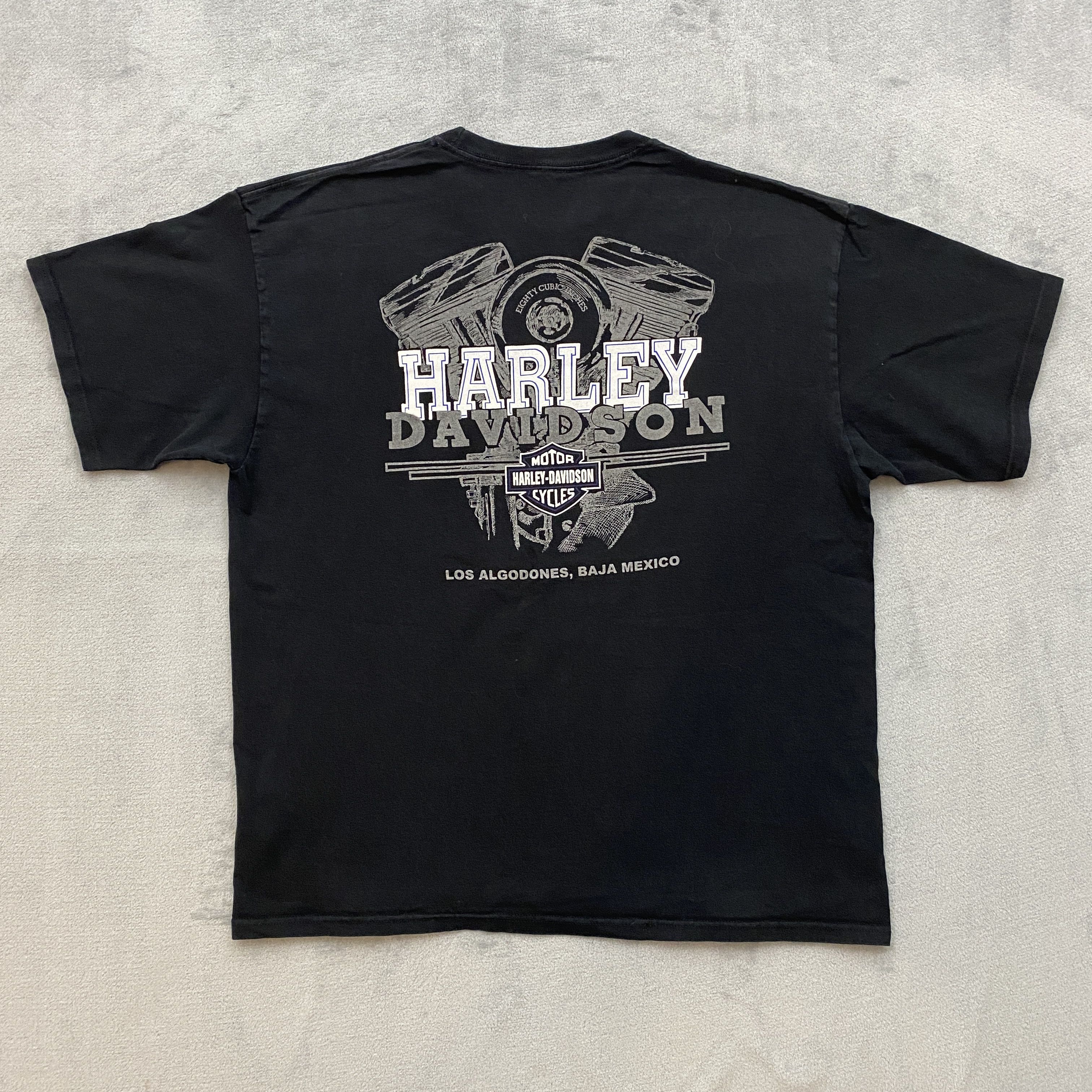 Harley Davidson × Vintage T Shirt Men XL Panhead BAJA MEXICO H-D Dealer Logo Size US XL / EU 56 / 4 - 1 Thumbnail