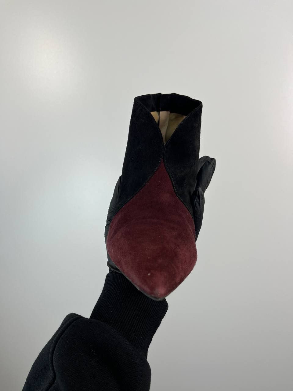 Prada Prada Black Suede Pointed Toe Heels Booties Size 39.5 Size US 9.5 / IT 39.5 - 3 Thumbnail