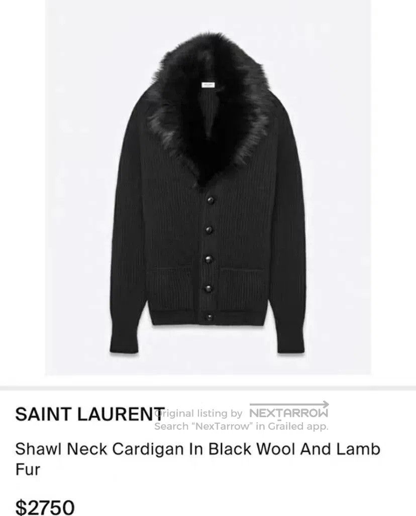 Saint Laurent Paris Saint Laurent Black Knit Cardigan Sweater. Size US M / EU 48-50 / 2 - 8 Thumbnail