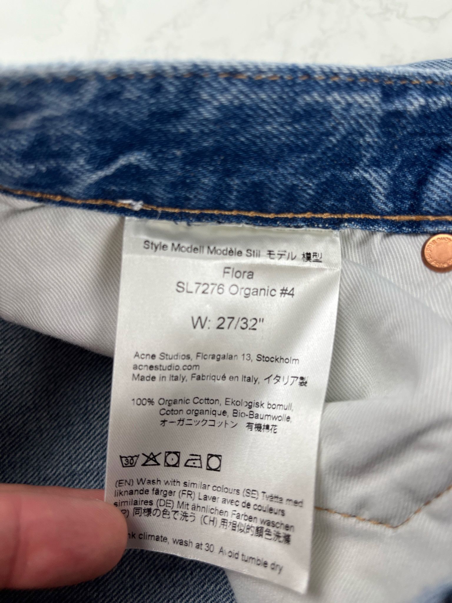 Acne Studios 🔥60% OFF🔥 [SALE] Acne Studios Organic Blue Denim Jeans Size US 27 - 9 Thumbnail