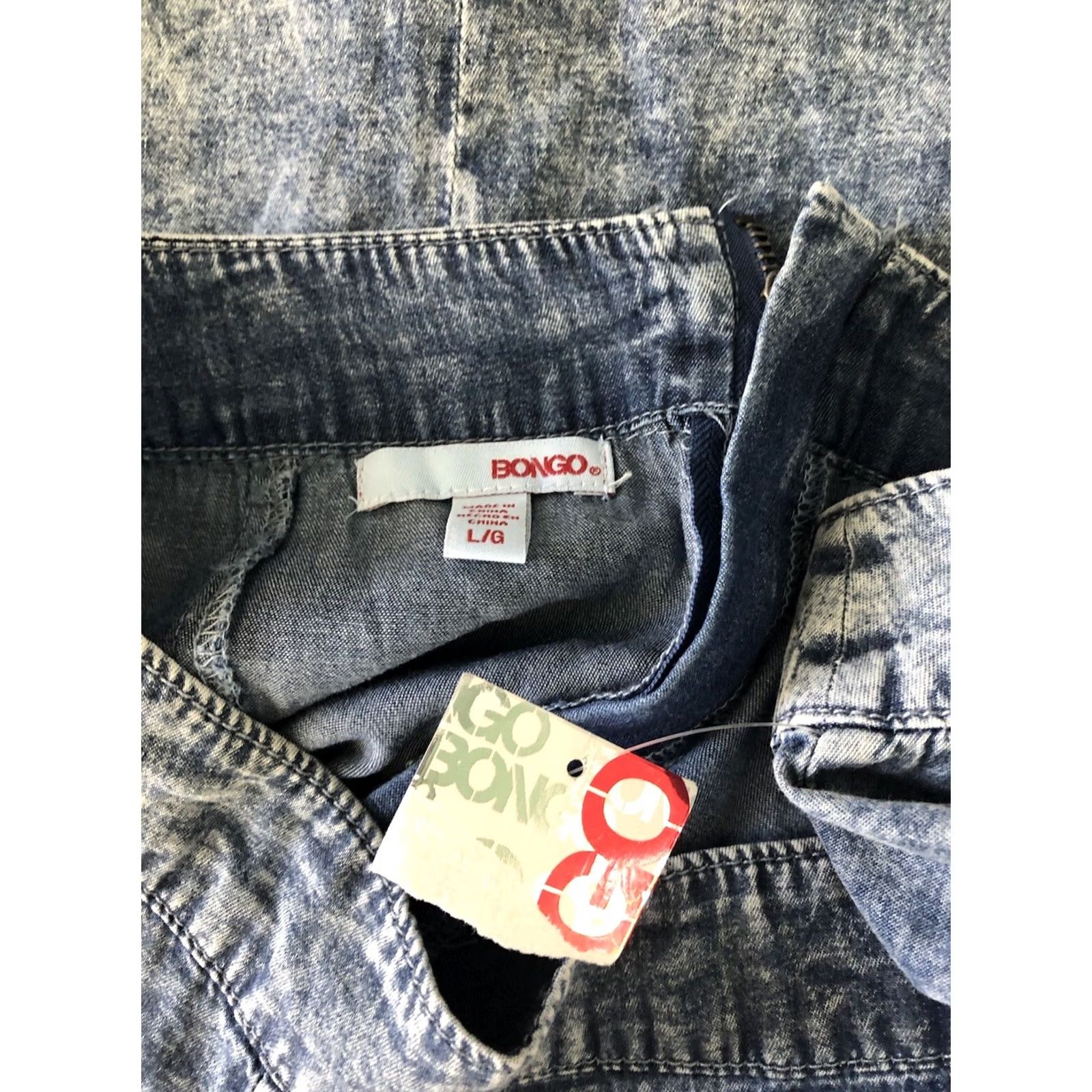 Vintage VINTAGE Bongo Skirt Woman Mini Denim Blue 30"W 90s Y2K Preppy Grunge 80s 90s Shorts - Womens Size 36" / US 14 / IT 50 - 3 Thumbnail