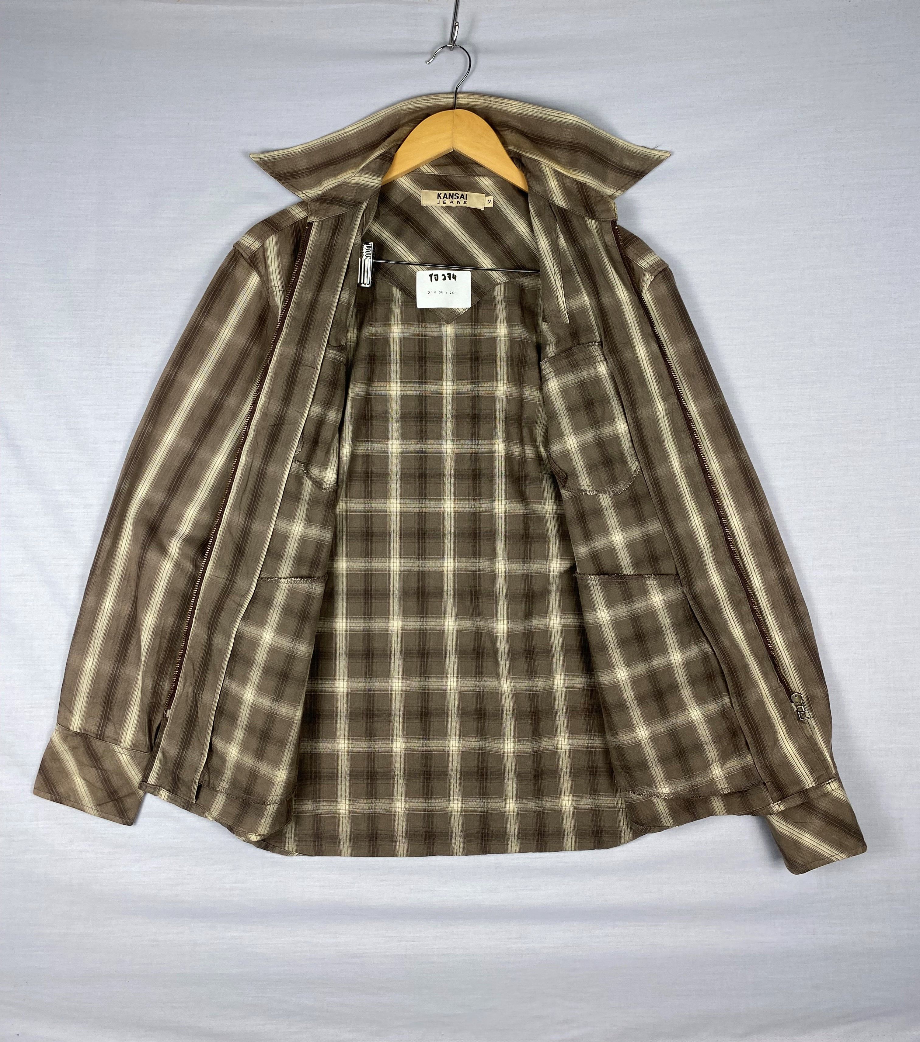 Canvas Vintage Kansai Jeans Striped Double Pocket Long Sleeve Shirt Size US M / EU 48-50 / 2 - 3 Thumbnail