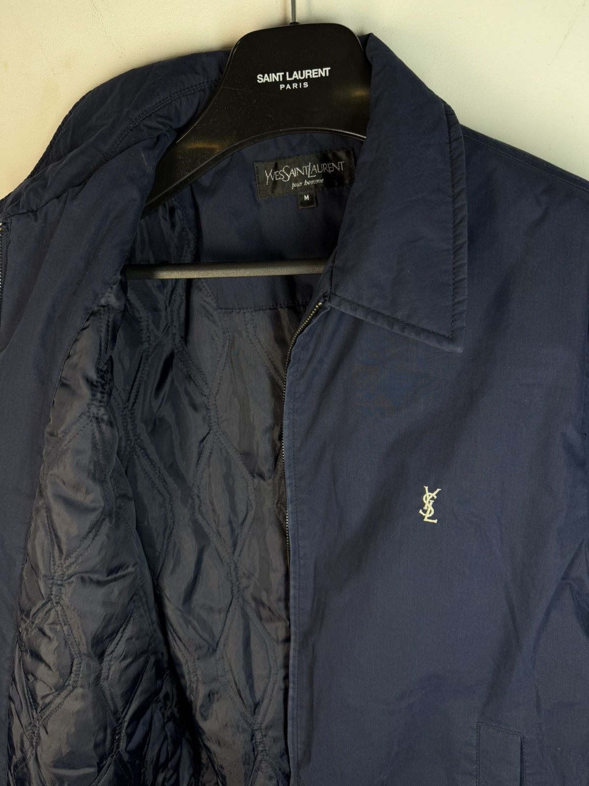 Yves Saint Laurent Warm YSL Jacket Navy YSL Bomber Size US M / EU 48-50 / 2 - 10 Thumbnail