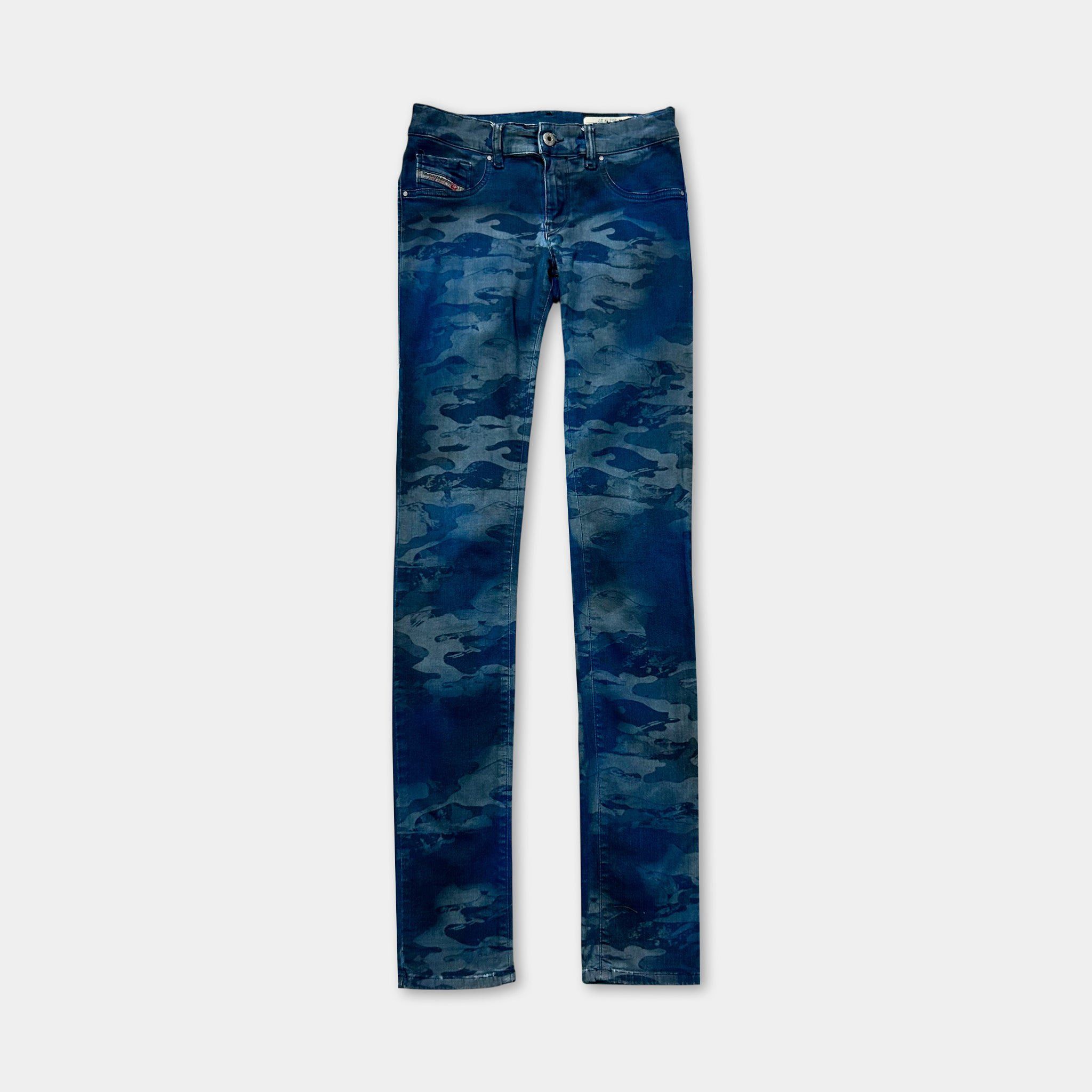 Diesel Diesel Skinny Blue Camouflage Jeans Size 28" / US 6 / IT 42 - 1 Thumbnail