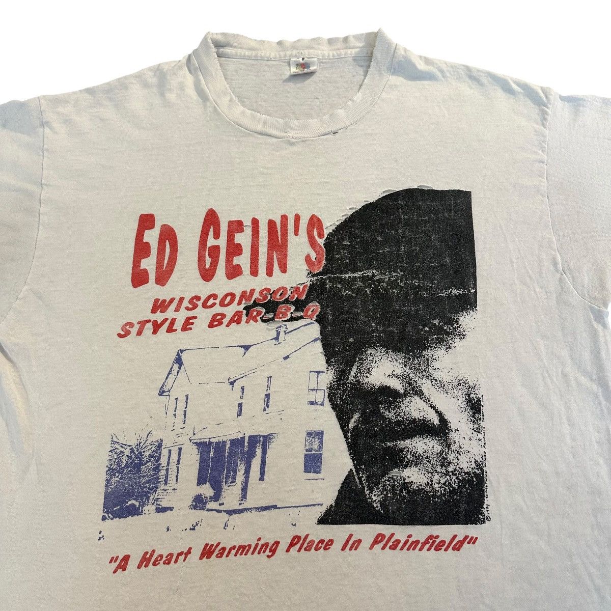 Fruit Of The Loom Vintage 1994 Ed Gein Wisconsin style Something Weird shirt Size US XL / EU 56 / 4 - 2 Thumbnail