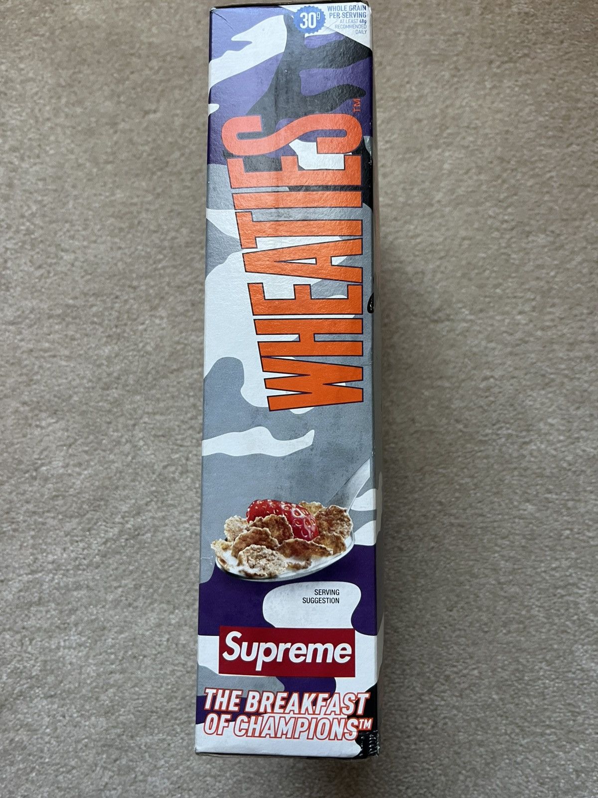 Supreme Supreme Wheaties Purple camo cereal Size ONE SIZE - 2 Thumbnail