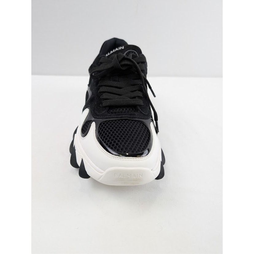 Balmain o1rshd1 Men's B-East Low-Top Sneakers in Black/White Size US 12 / EU 45 - 11 Thumbnail