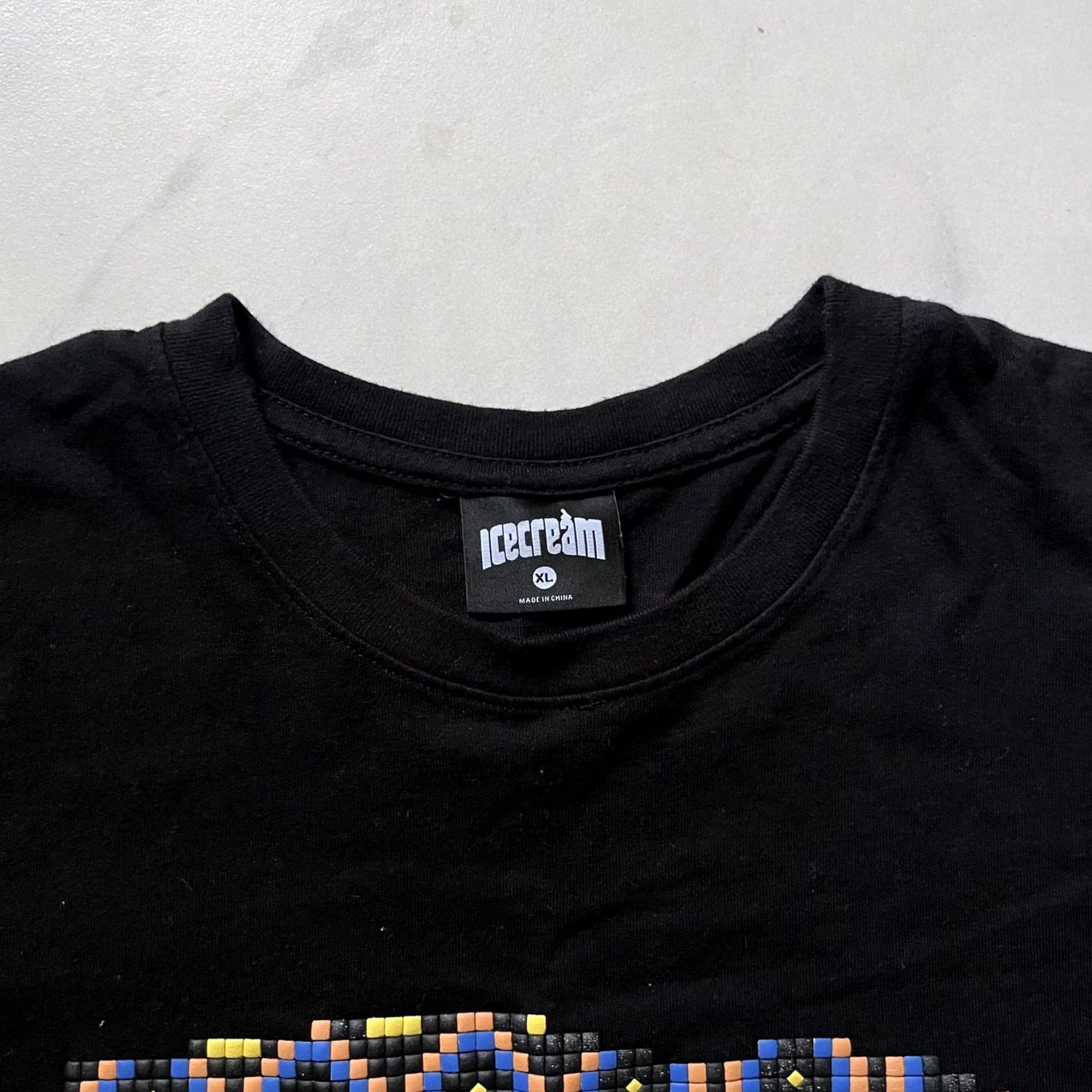 Vintage Icecream Shirt Mens XL Black Pixel Frame Graphic Tee Designer Streetwear Rapper Size US XL / EU 56 / 4 - 2 Thumbnail