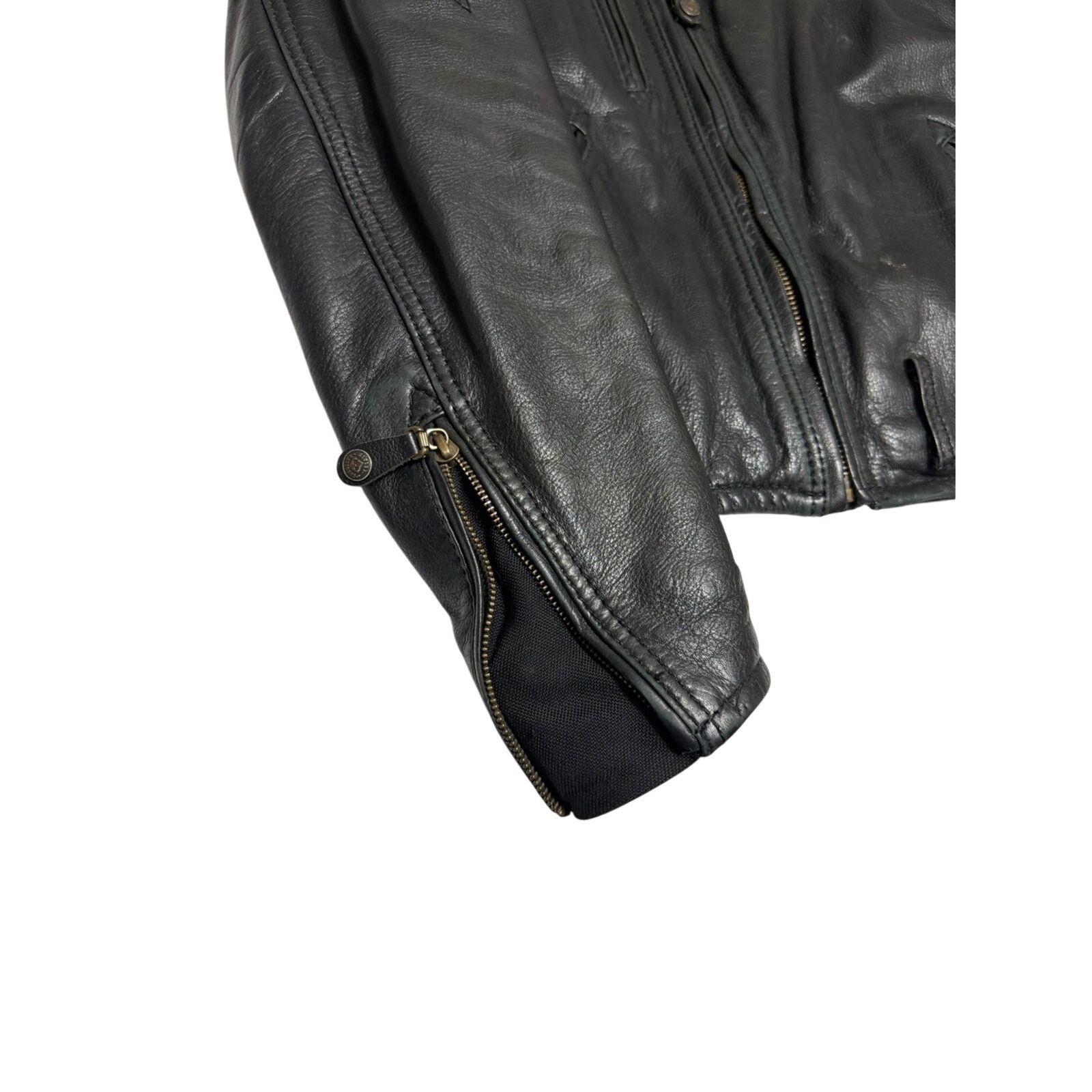Harley Davidson Vintage Harley Davidson Men’s Stitched Flame Leather Jacket Size US L / EU 52-54 / 3 - 5 Thumbnail