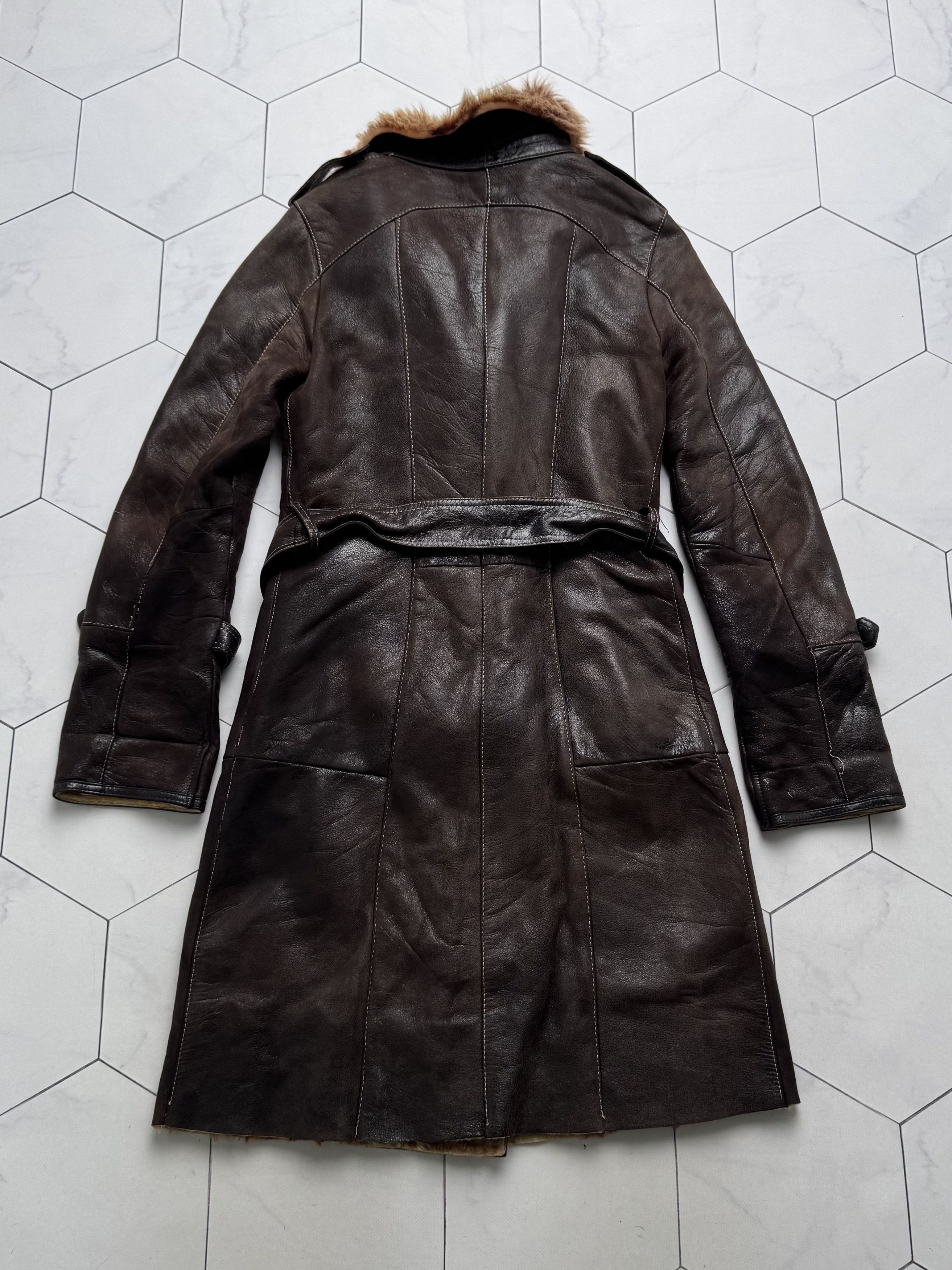 Vintage Vintage Real Sheepskin Coat With Belt (B250)D15E2 Size XS / US 0-2 / IT 36-38 - 13 Thumbnail