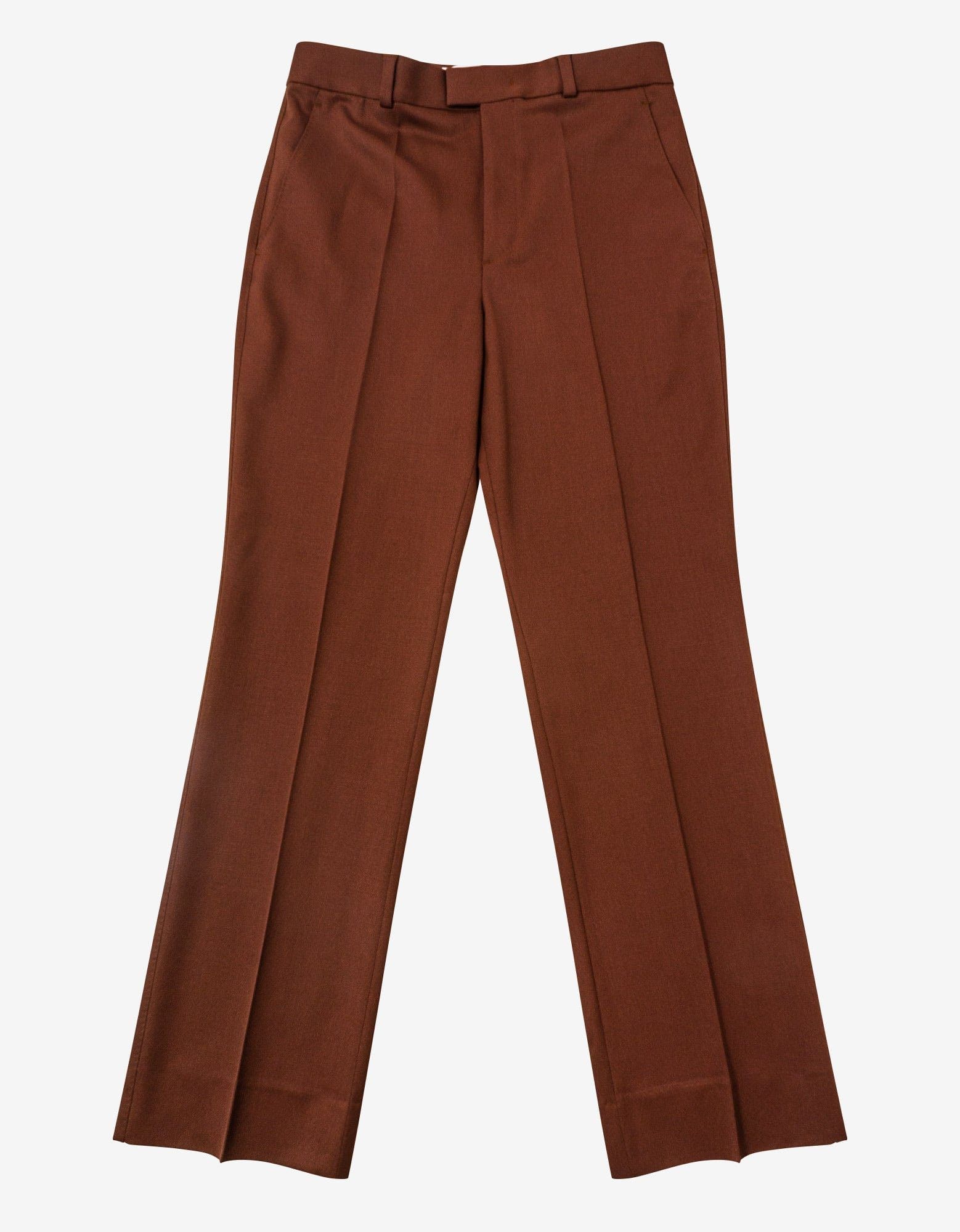 image of Valentino Brown Wool Trousers, Men's (Size 30)