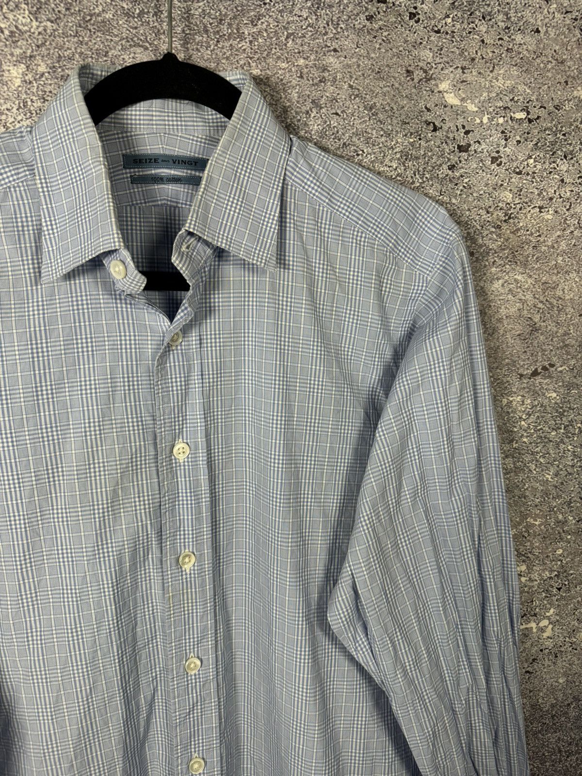 Seize sur Vingt × Vintage Seize Sur Vingt Shirt Men’s Large Gingham Check Hipster Size US L / EU 52-54 / 3 - 6 Thumbnail