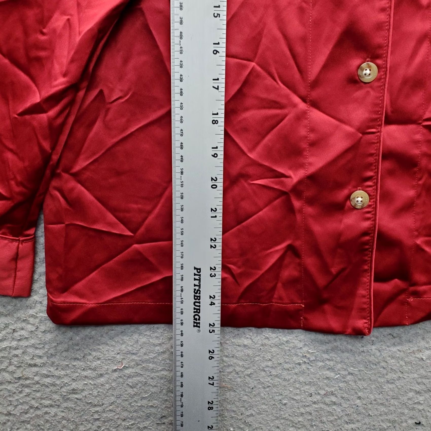 Ralph Lauren Lauren Ralph Lauren Pajama Shirt Womens M Red Pipe Trim Notch Lapel Button Front Women Size M Red Pajama Top Size M / US 6-8 / IT 42-44 - 3 Thumbnail